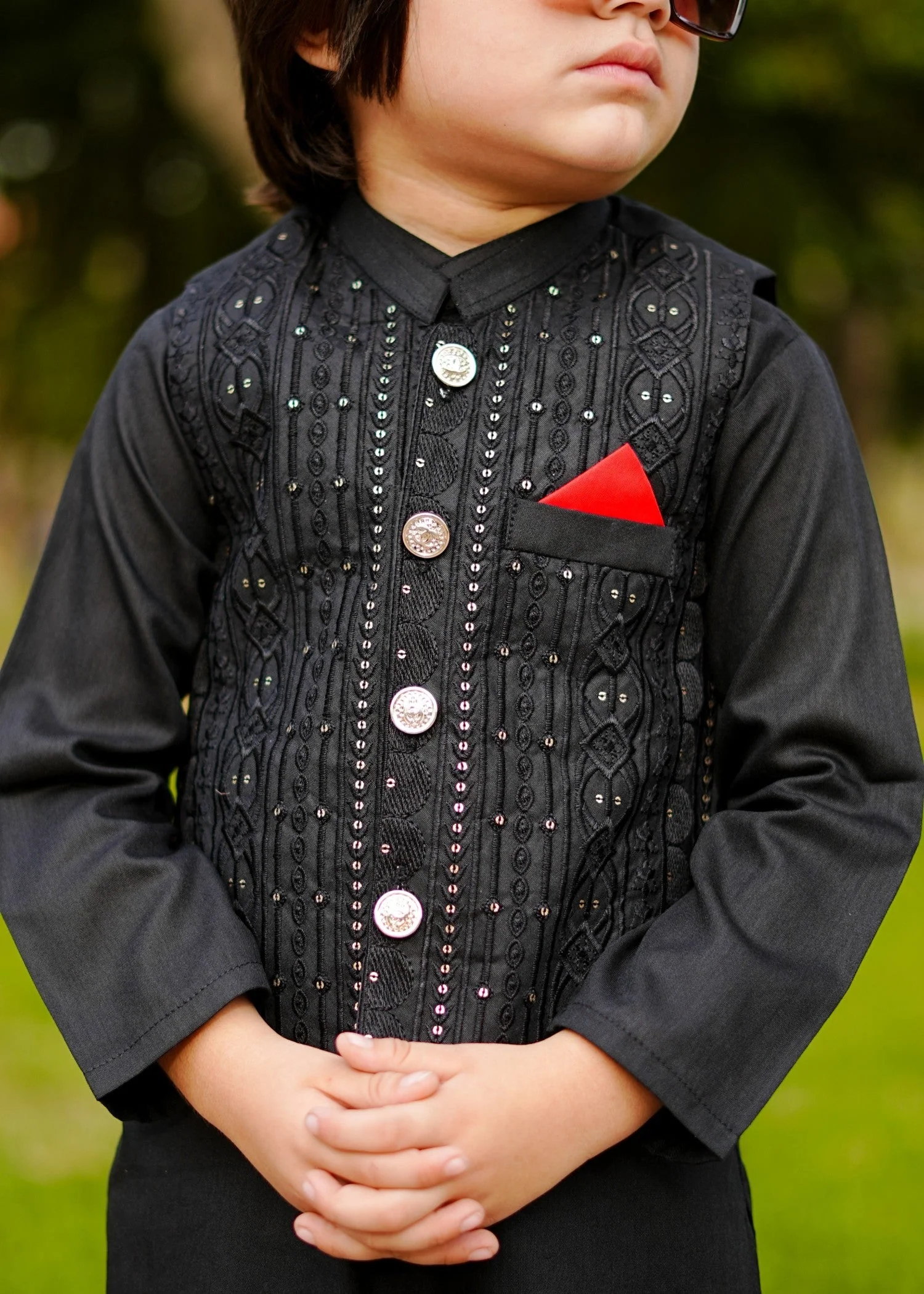 Jade Black Waistcoat Suit-KC 029