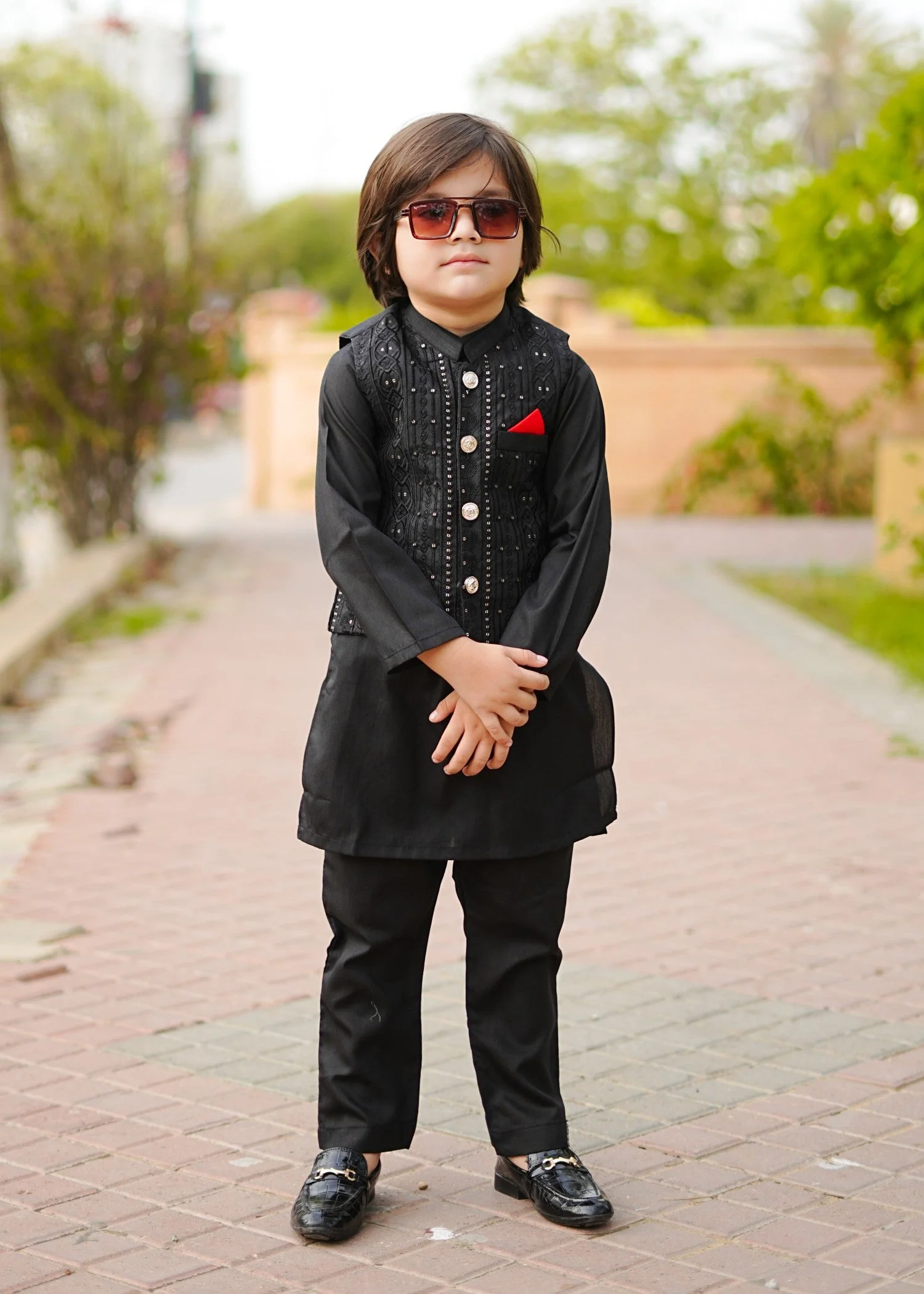 Jade Black Waistcoat Suit-KC 029
