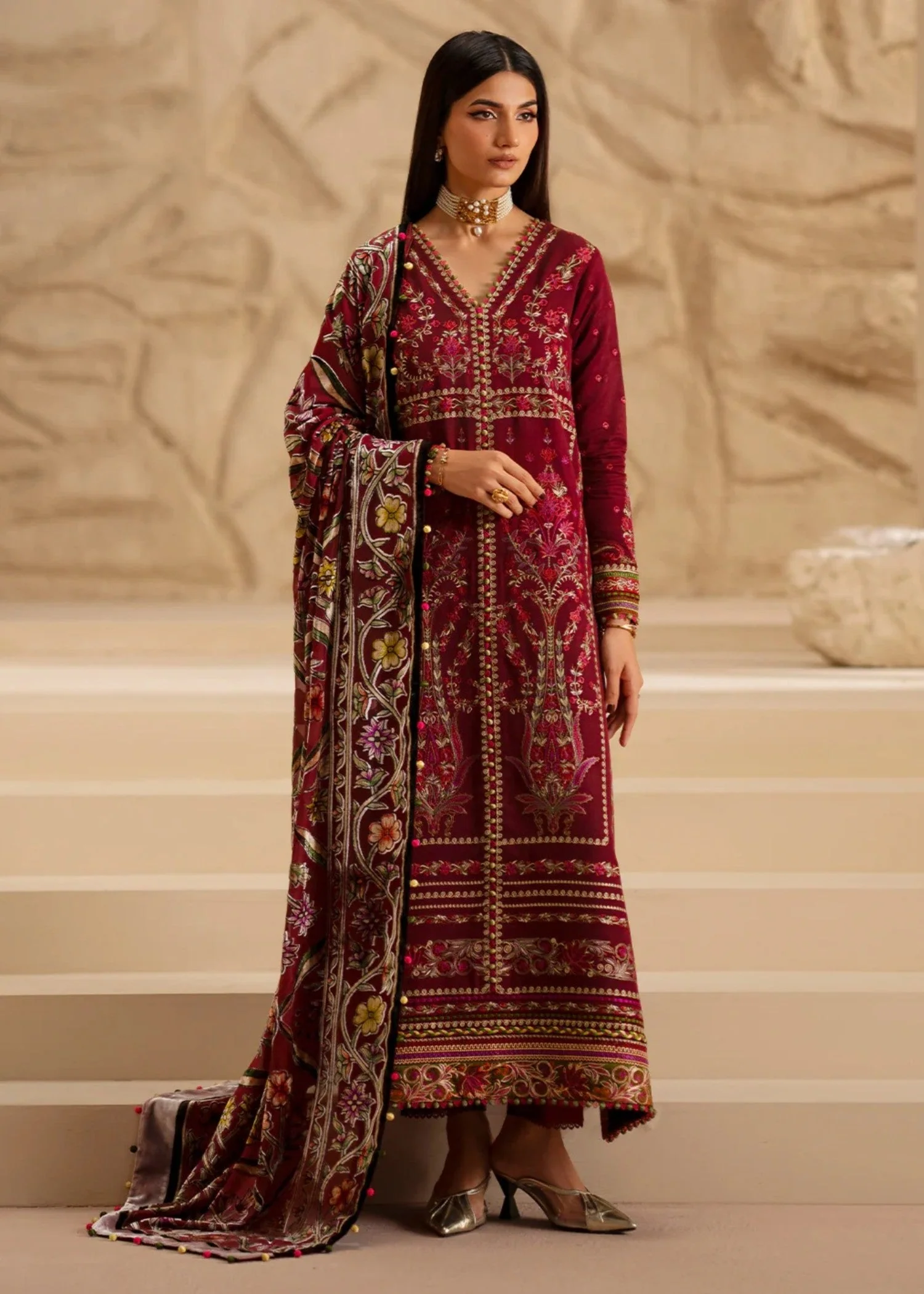 165 - A | 3 PC Kotrai Stitched