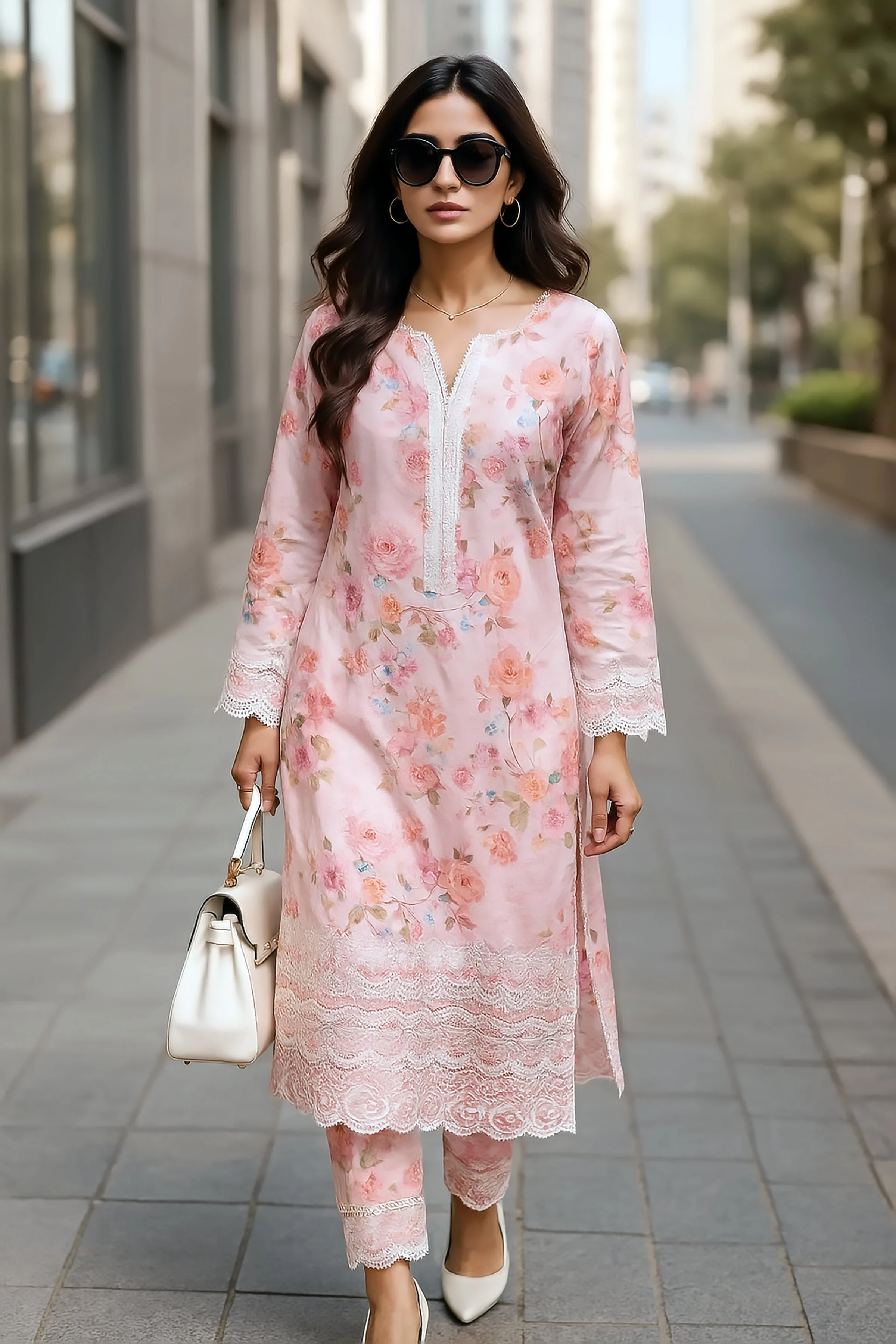 02 Piece Ready to wear Embroidered Shirt & Trouser