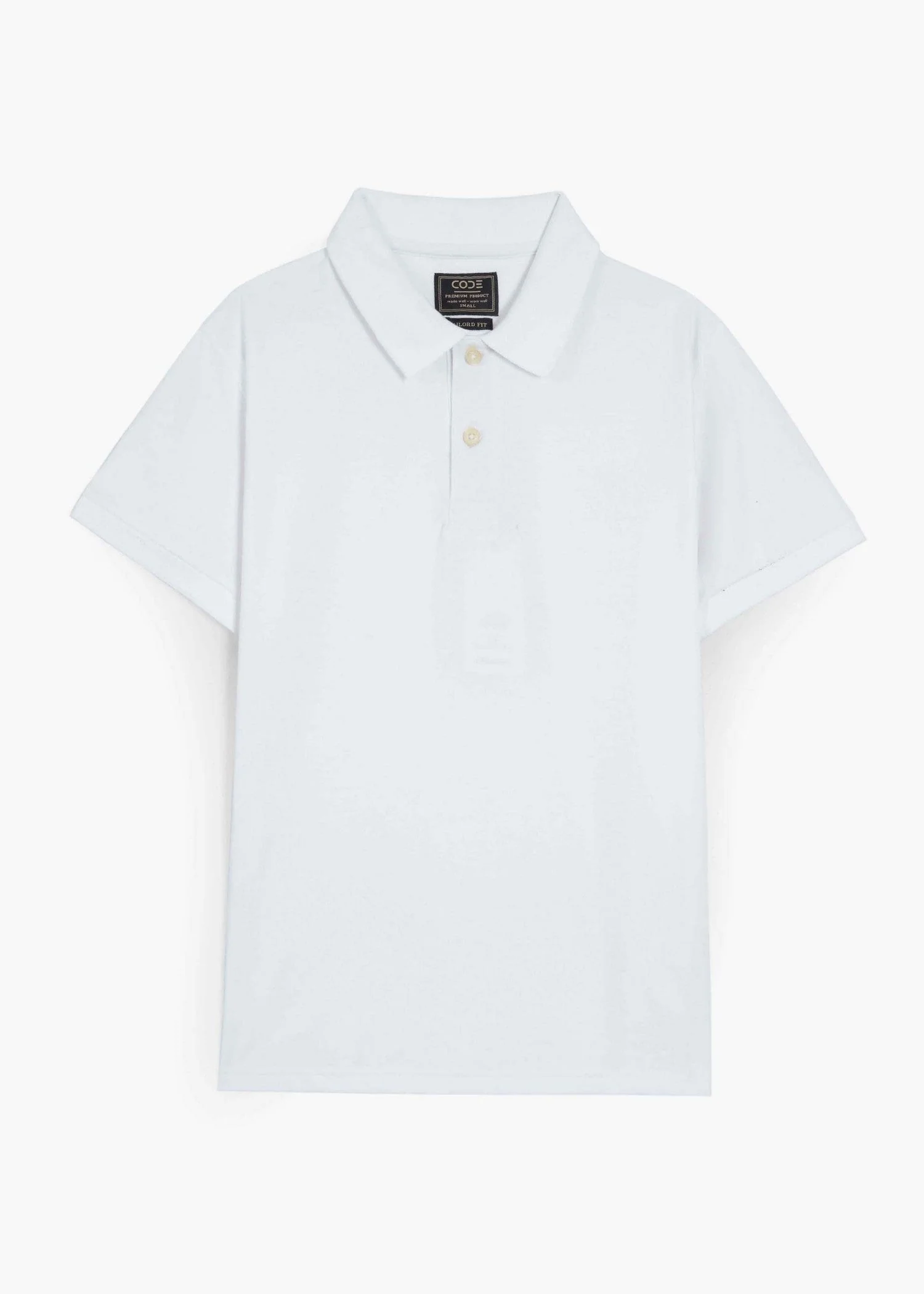 PS000345 White Pique Polo Shirt