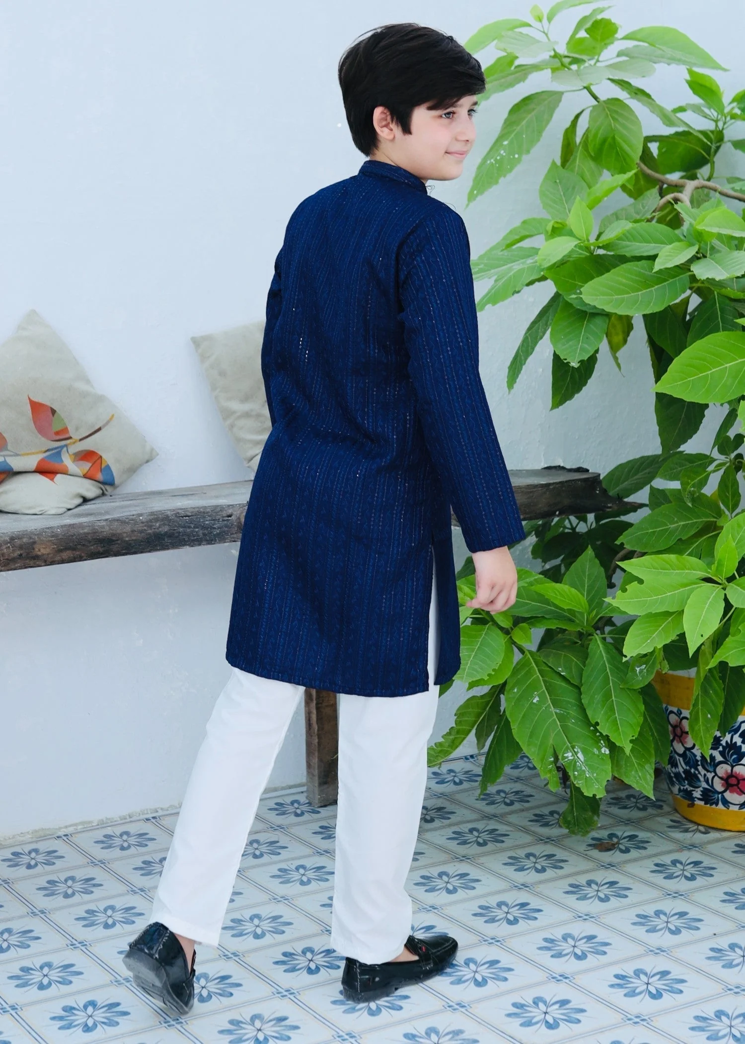 Navy Blue Kurta Trouser KT 113 5 Navy Blue Kurta Trouser KT 113