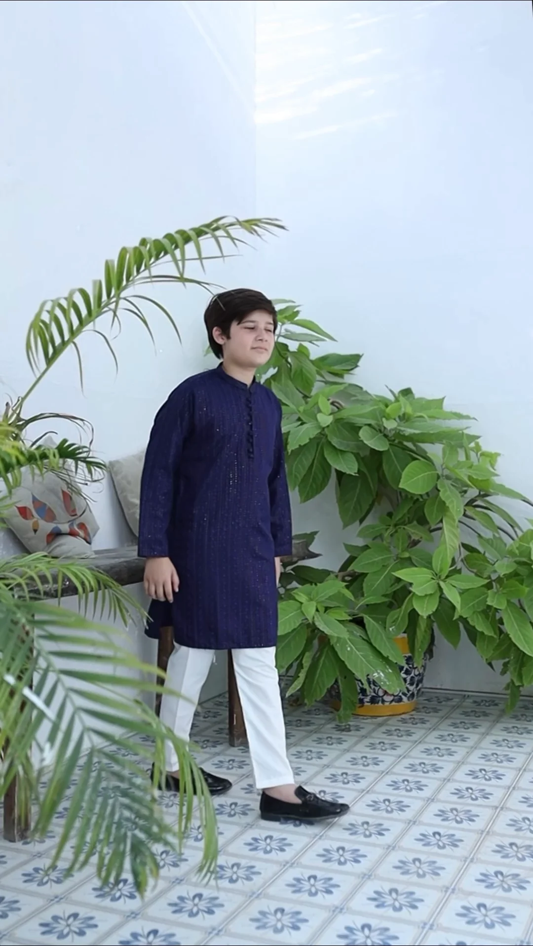 Navy Blue Kurta Trouser KT 113 8 Navy Blue Kurta Trouser KT 113