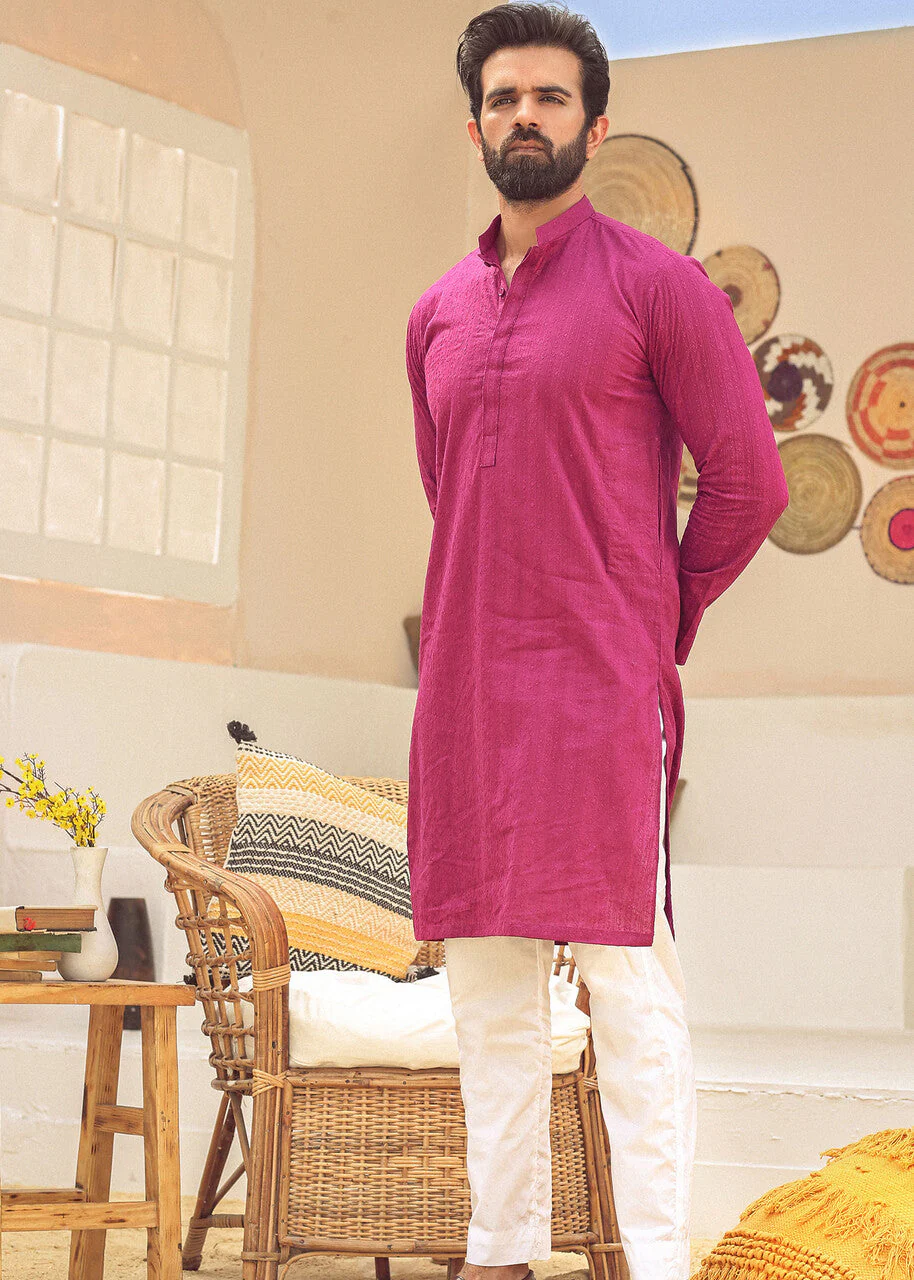 1pc Stitched Magenta Kurta Ist-89