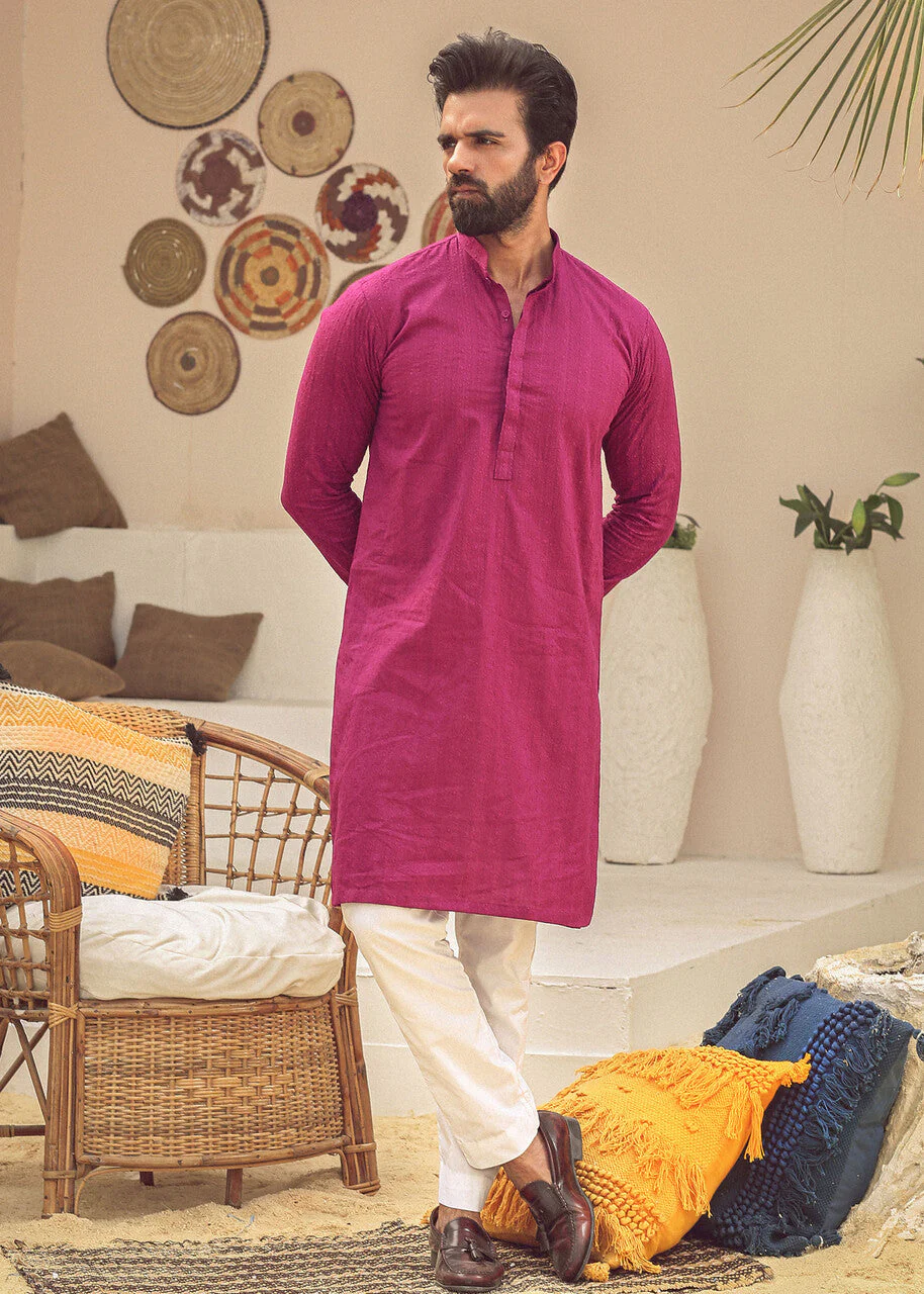 1pc Stitched Magenta Kurta Ist-89