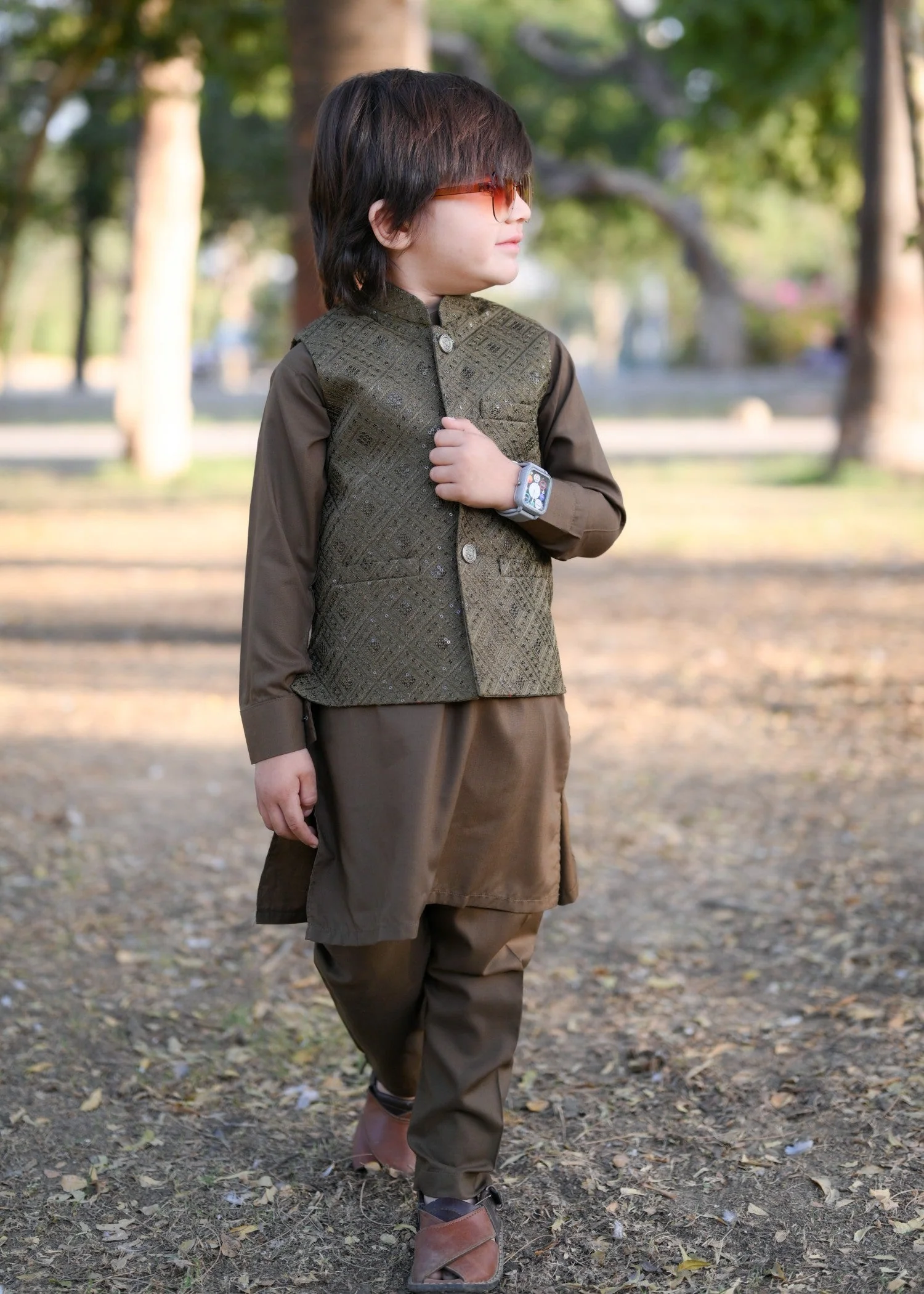 Dark Brown Waistcoat Suit EW35