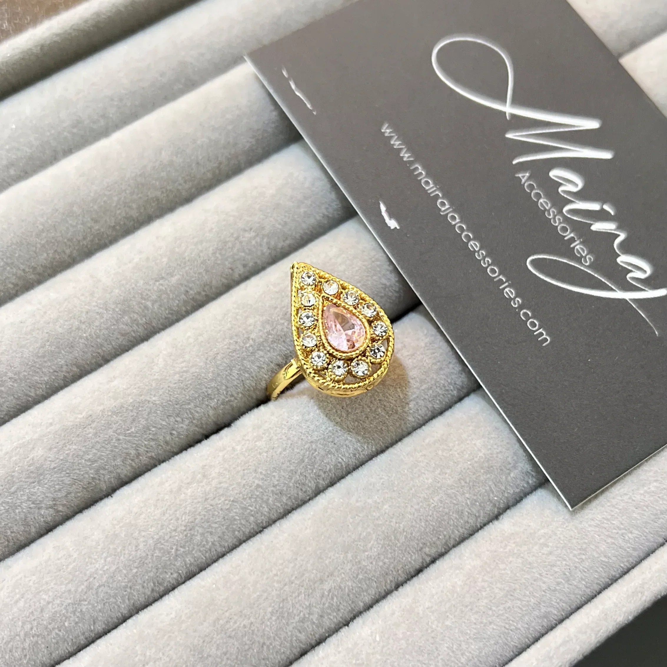 MA | BAYAN PINK gold plated ring