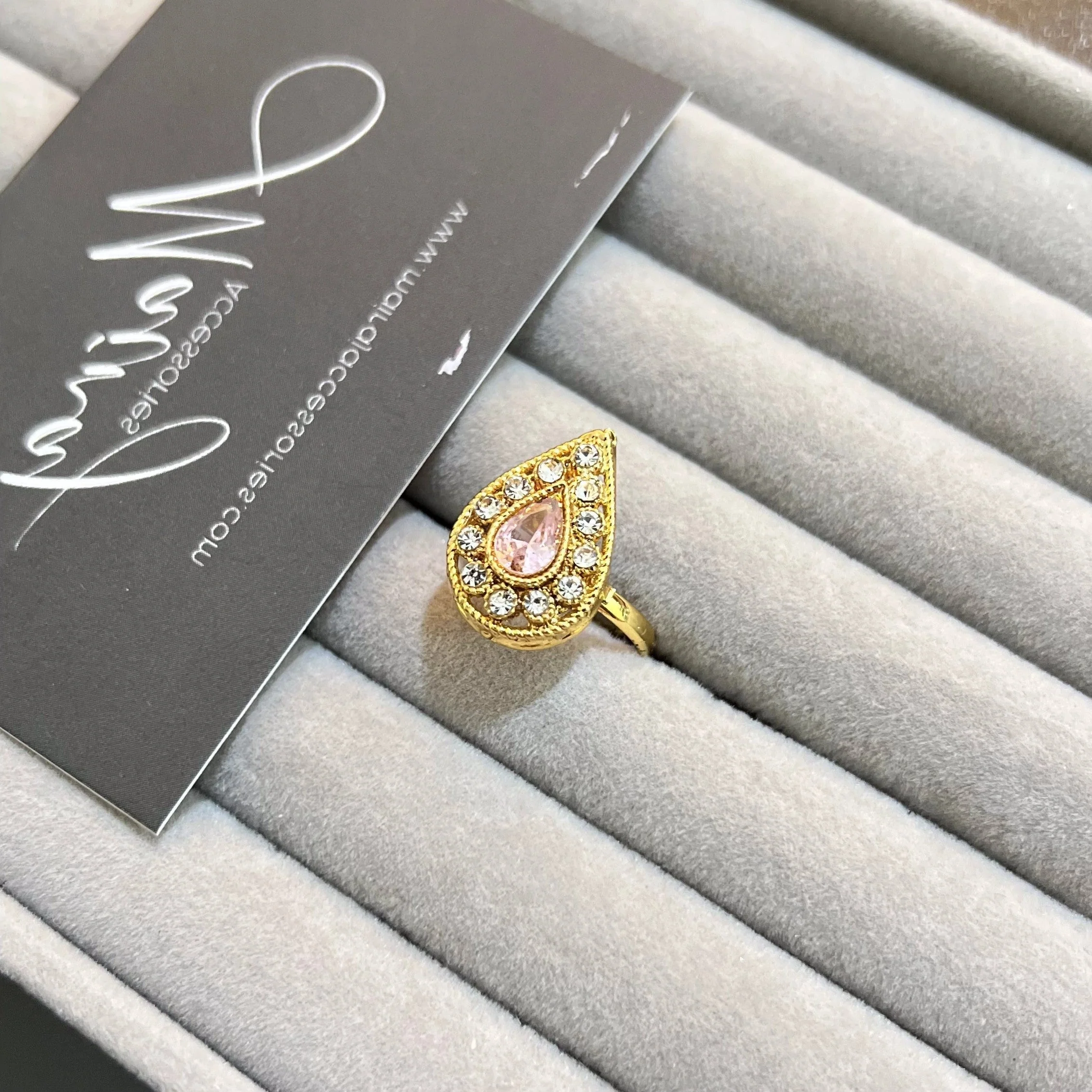 MA | BAYAN PINK gold plated ring
