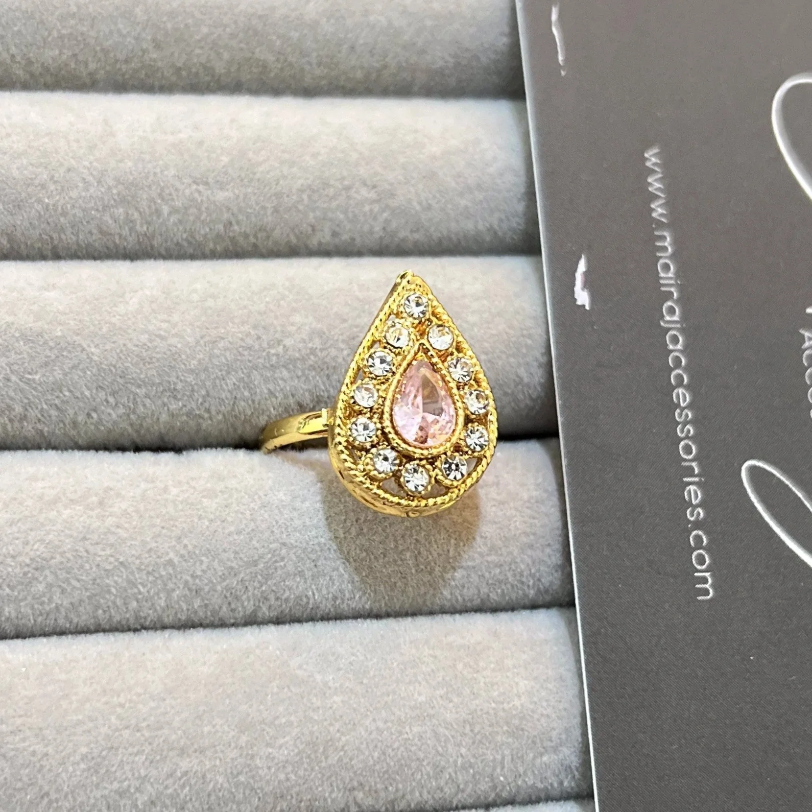 MA | BAYAN PINK gold plated ring
