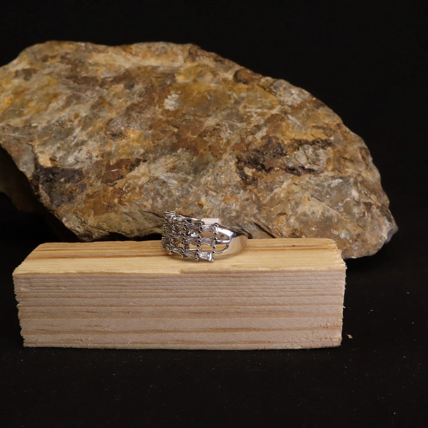 Mr.RJ| silver stones silver plated rings