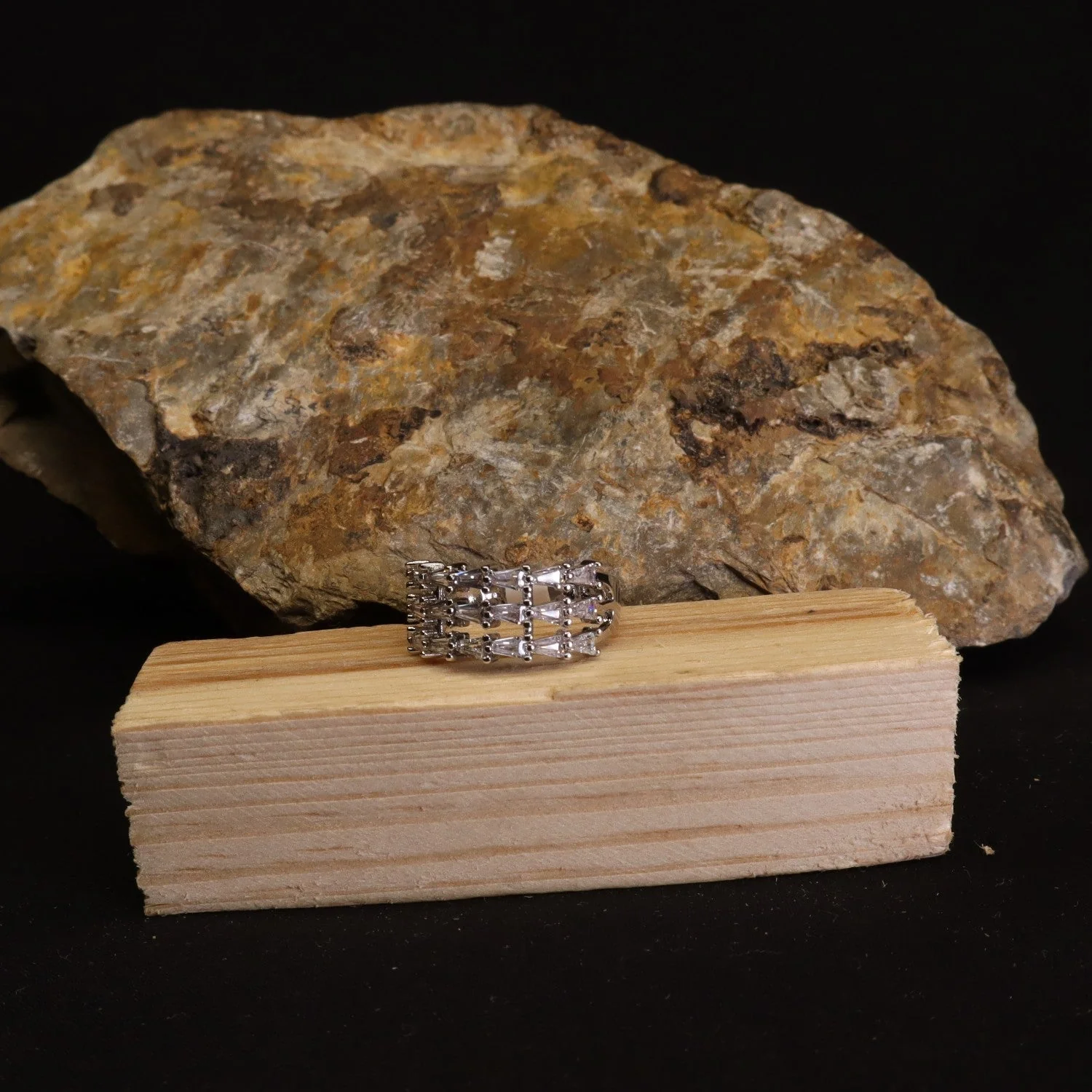 Mr.RJ| silver stones silver plated rings