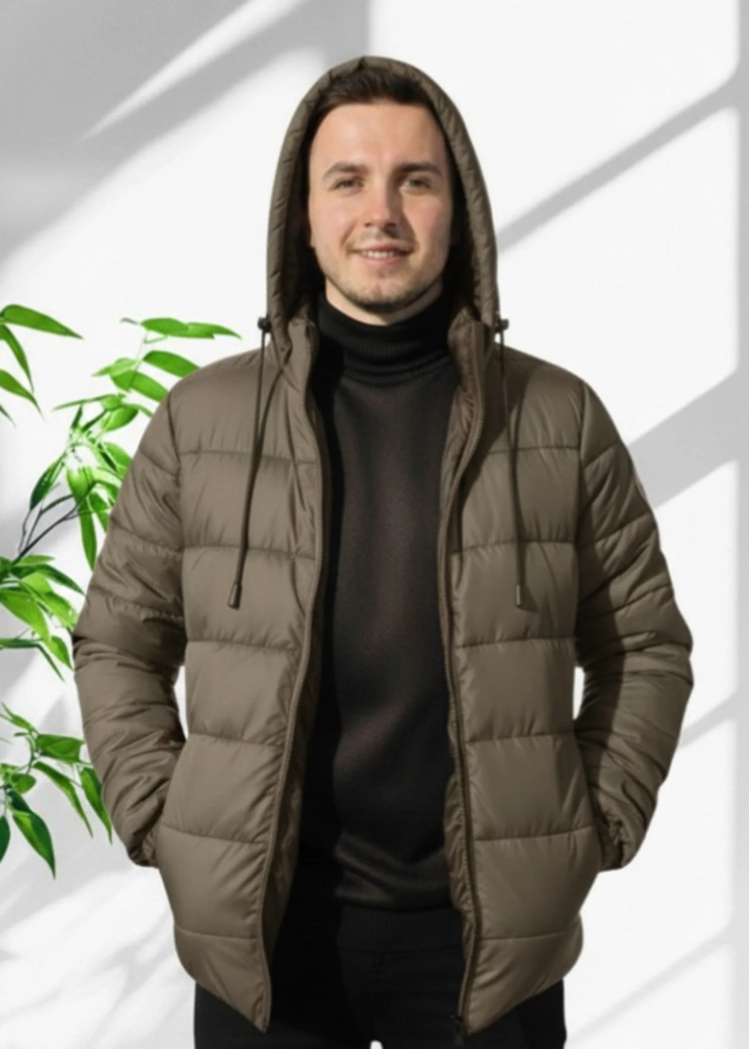 Brown Puffer Jacket 9507-3