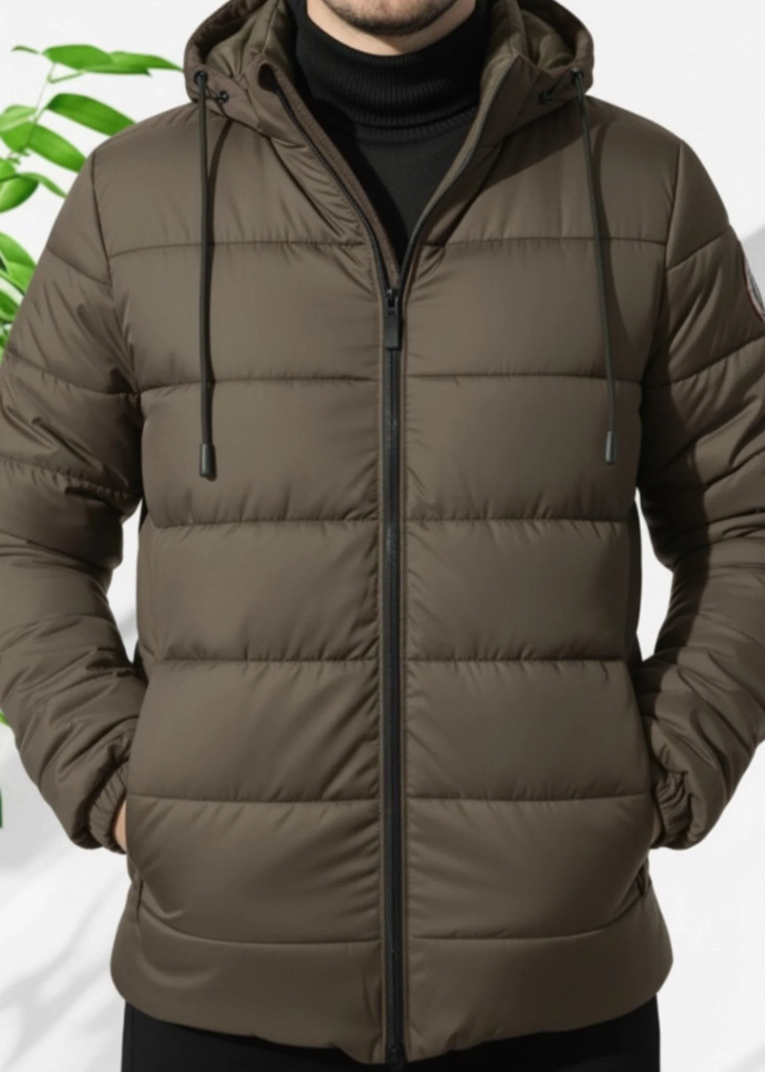 Brown Puffer Jacket 9507-3 3 Brown Puffer Jacket 9507-3