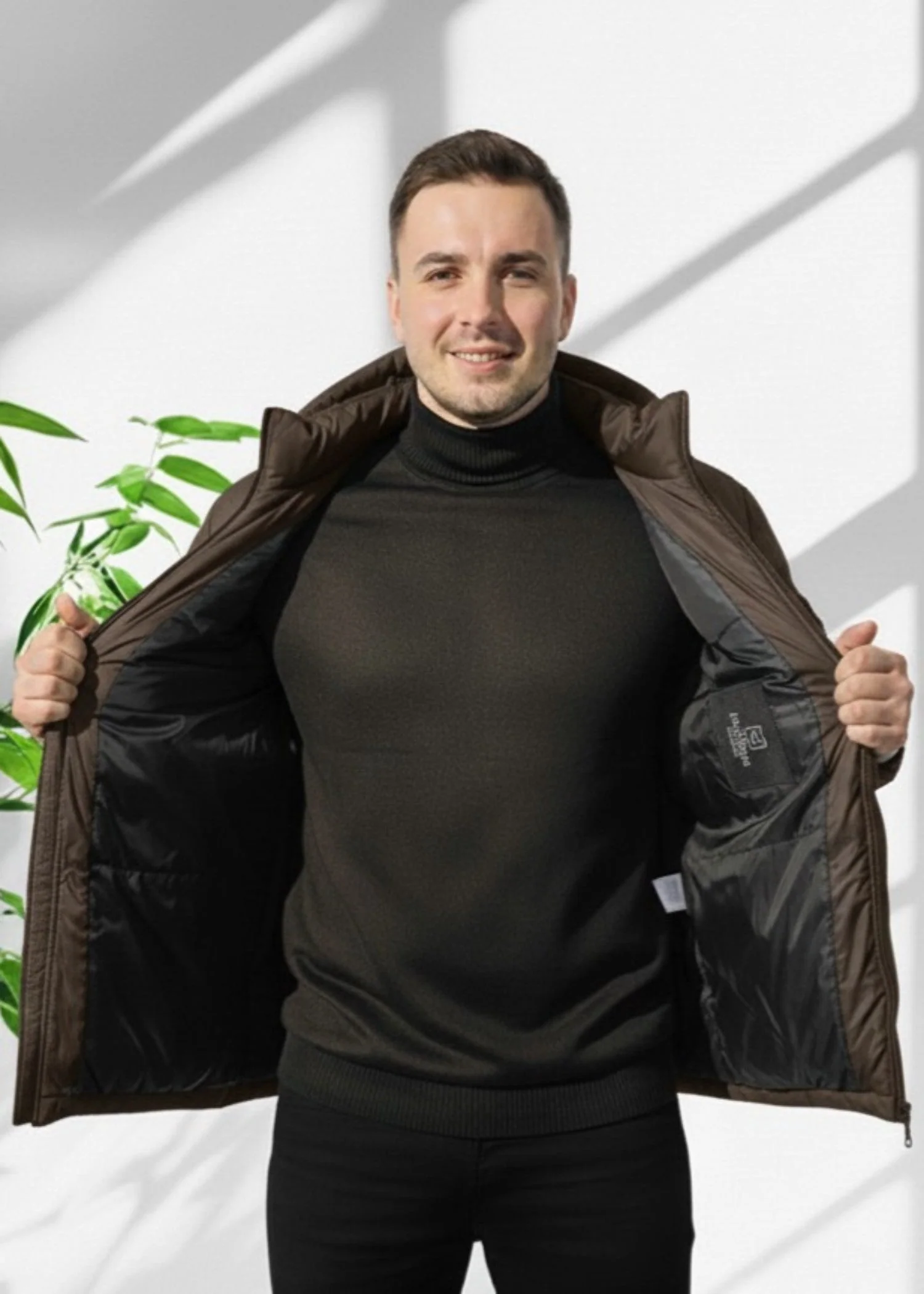 Brown Puffer Jacket 9507-3 4 Brown Puffer Jacket 9507-3