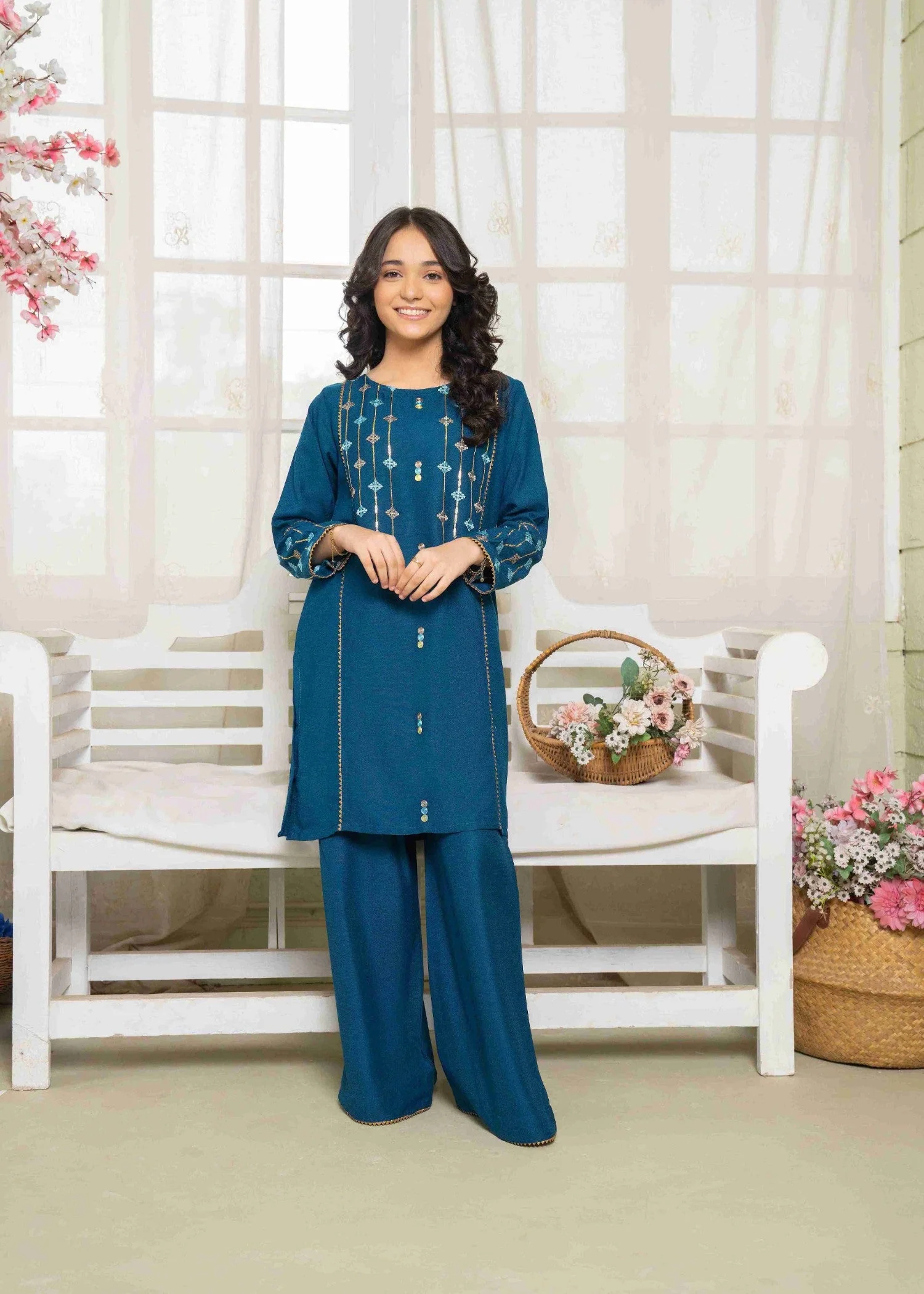 Fiza - 2 piece - Embroidered Suit