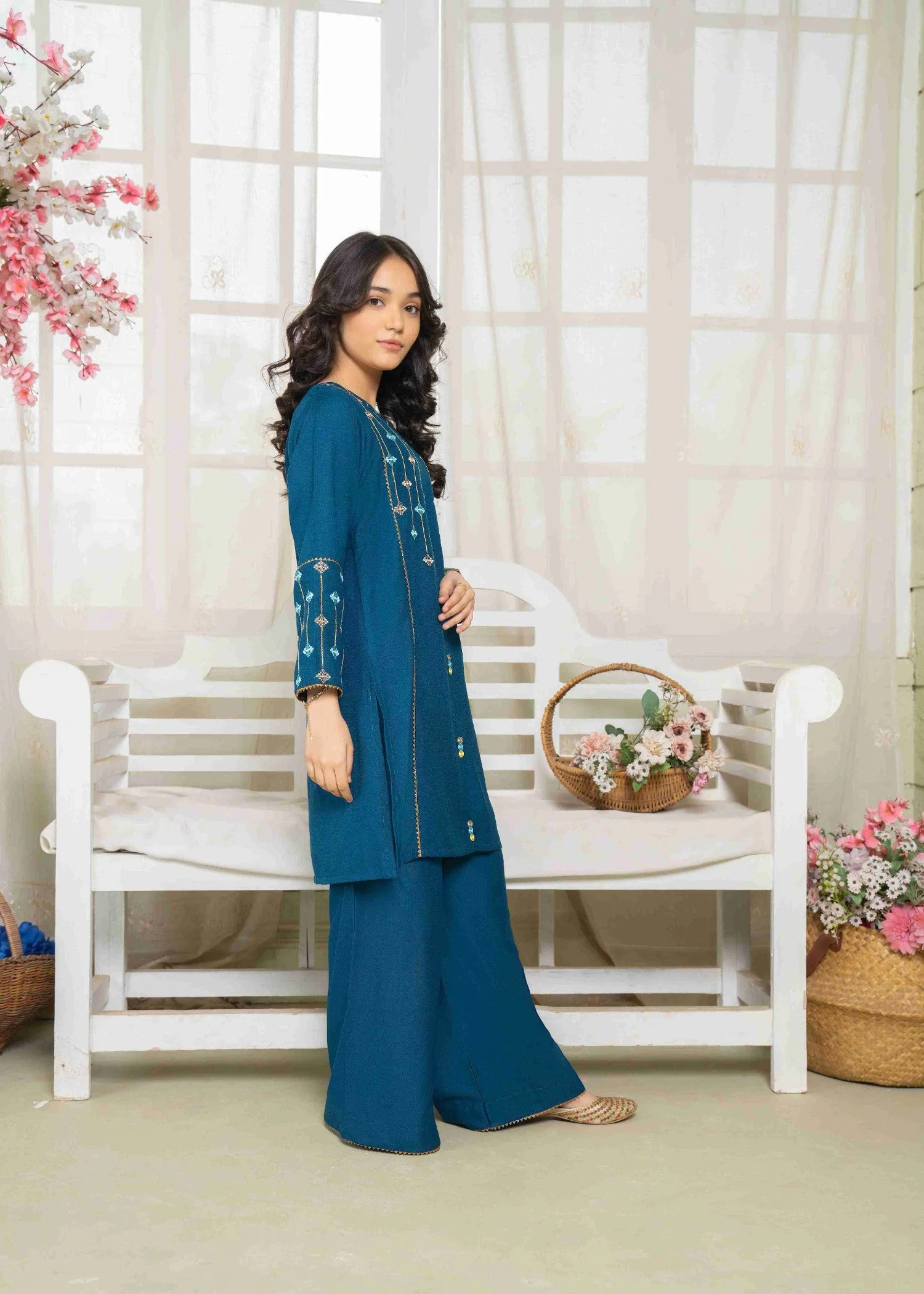 Fiza - 2 piece - Embroidered Suit