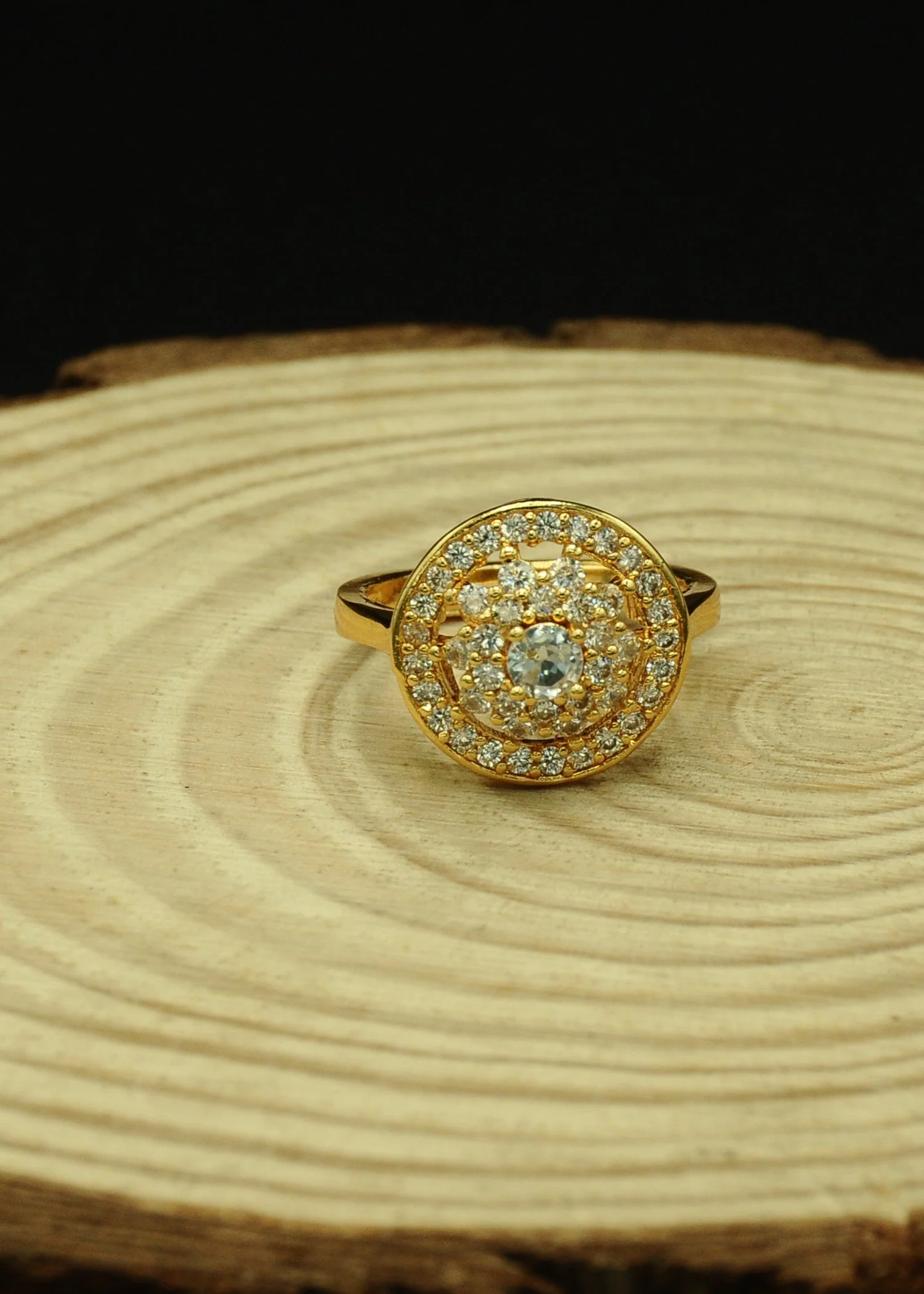 Mr.RJ |Silver Stone Gold Plated Rings