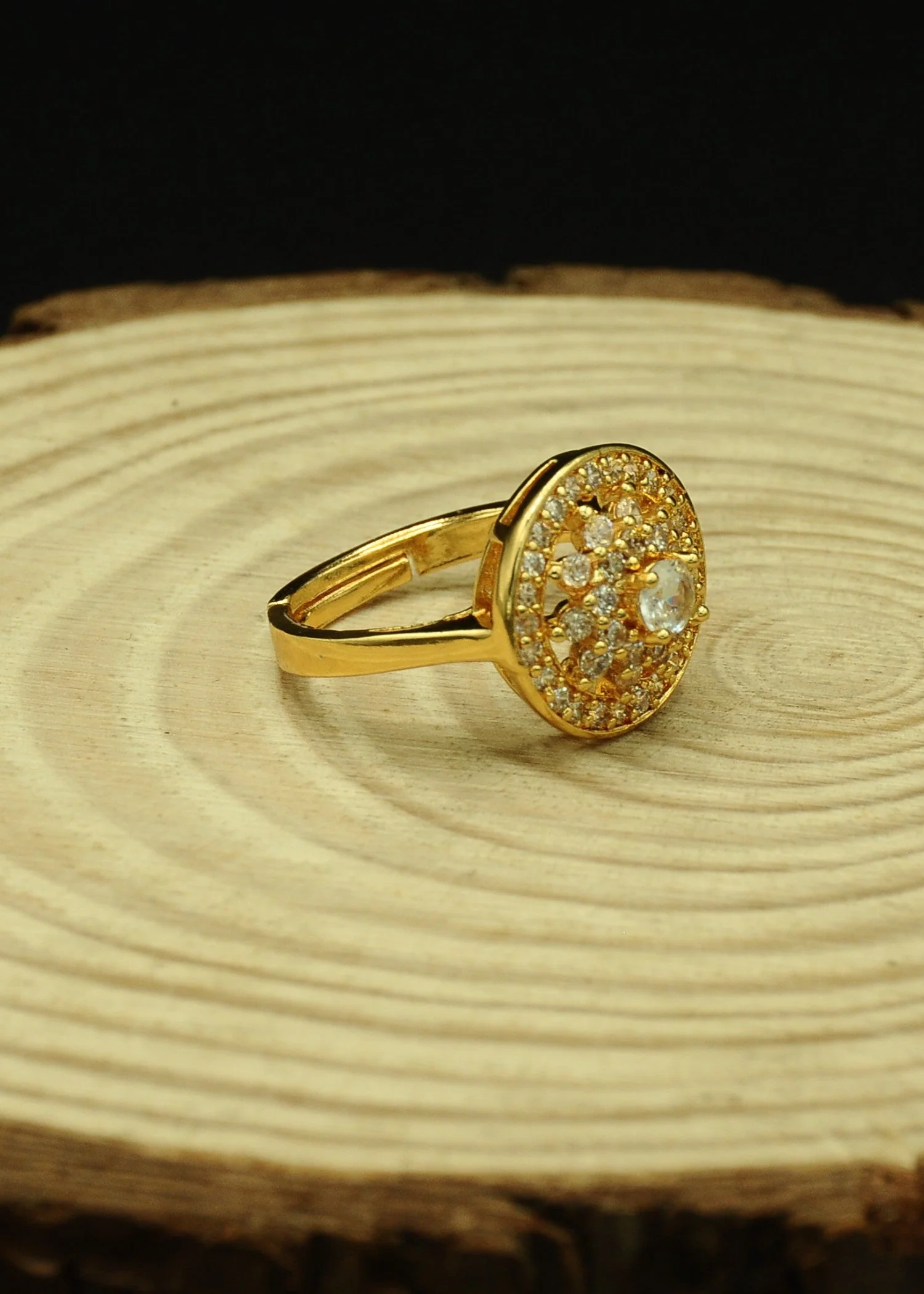Mr.RJ |Silver Stone Gold Plated Rings