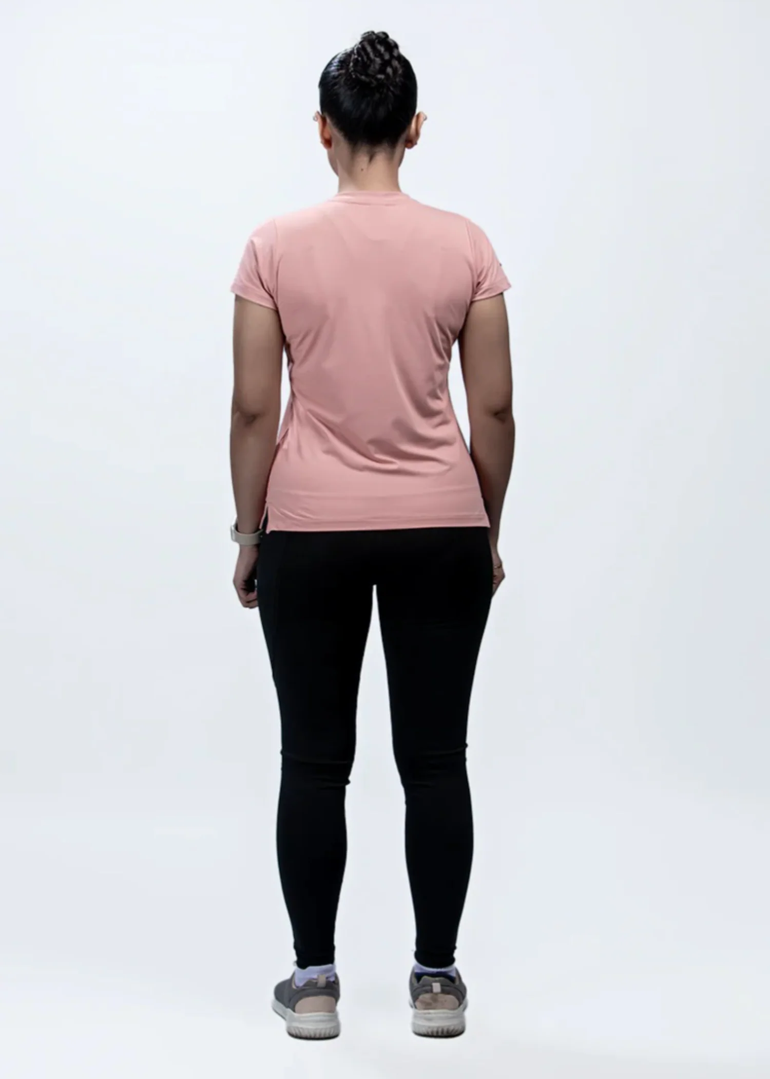 Power Femme Dusty Rose Ladies V-Neck TShirt 3 Power Femme Dusty Rose Ladies V-Neck TShirt