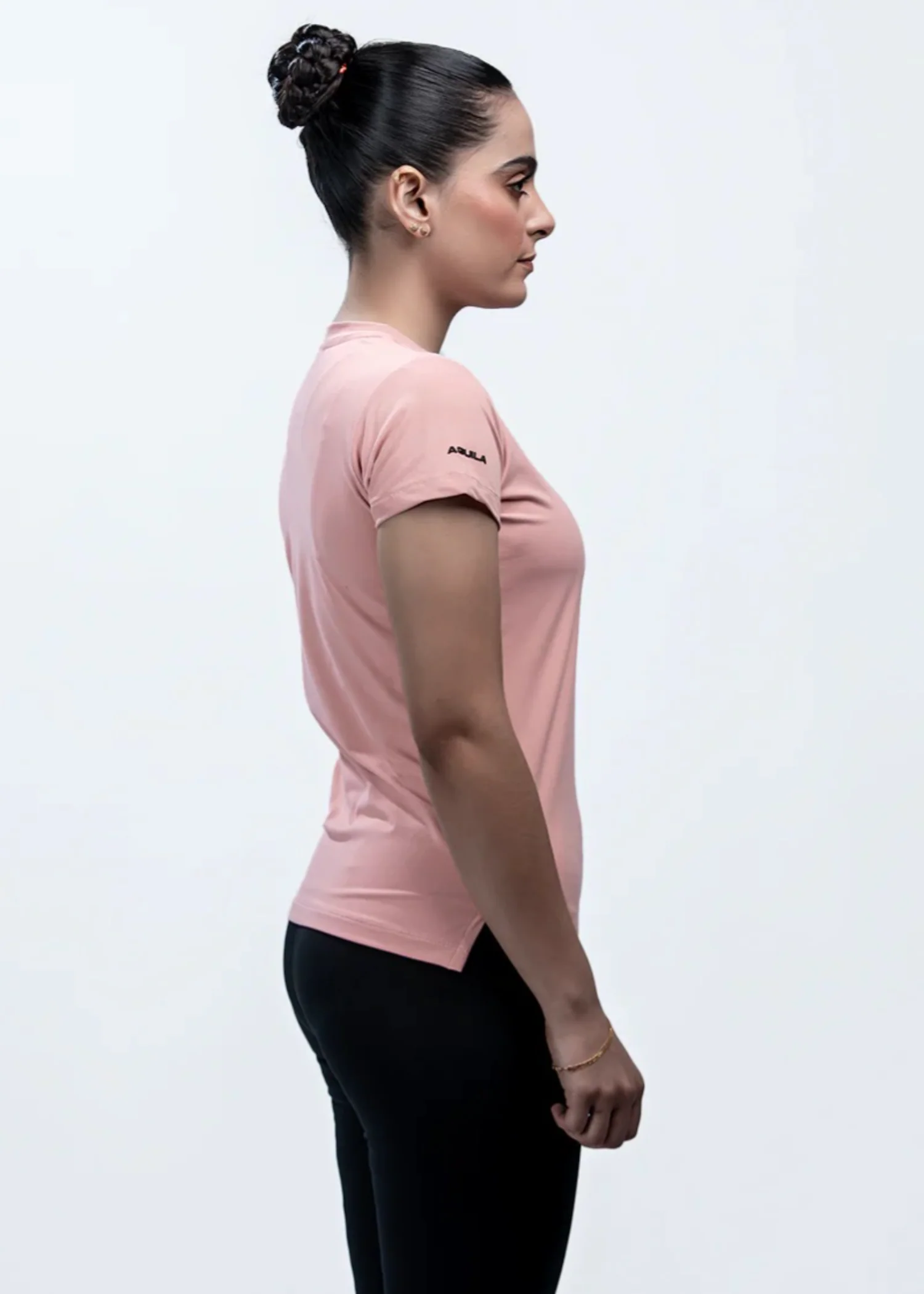 Power Femme Dusty Rose Ladies V-Neck TShirt 4 Power Femme Dusty Rose Ladies V-Neck TShirt