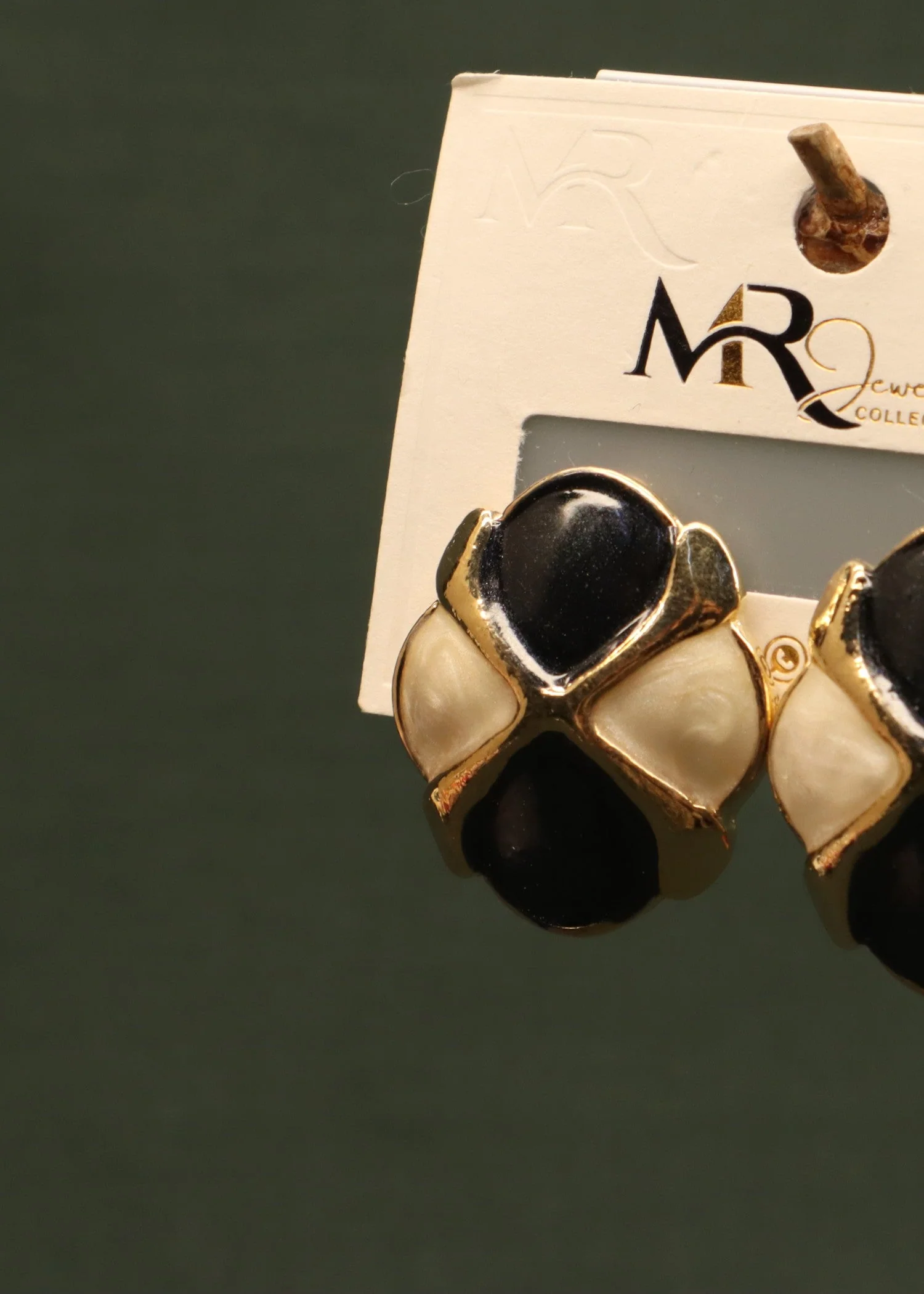 Mr.RJ |PA- black and cream croiss studs 3 Mr.RJ |PA- black and cream croiss studs