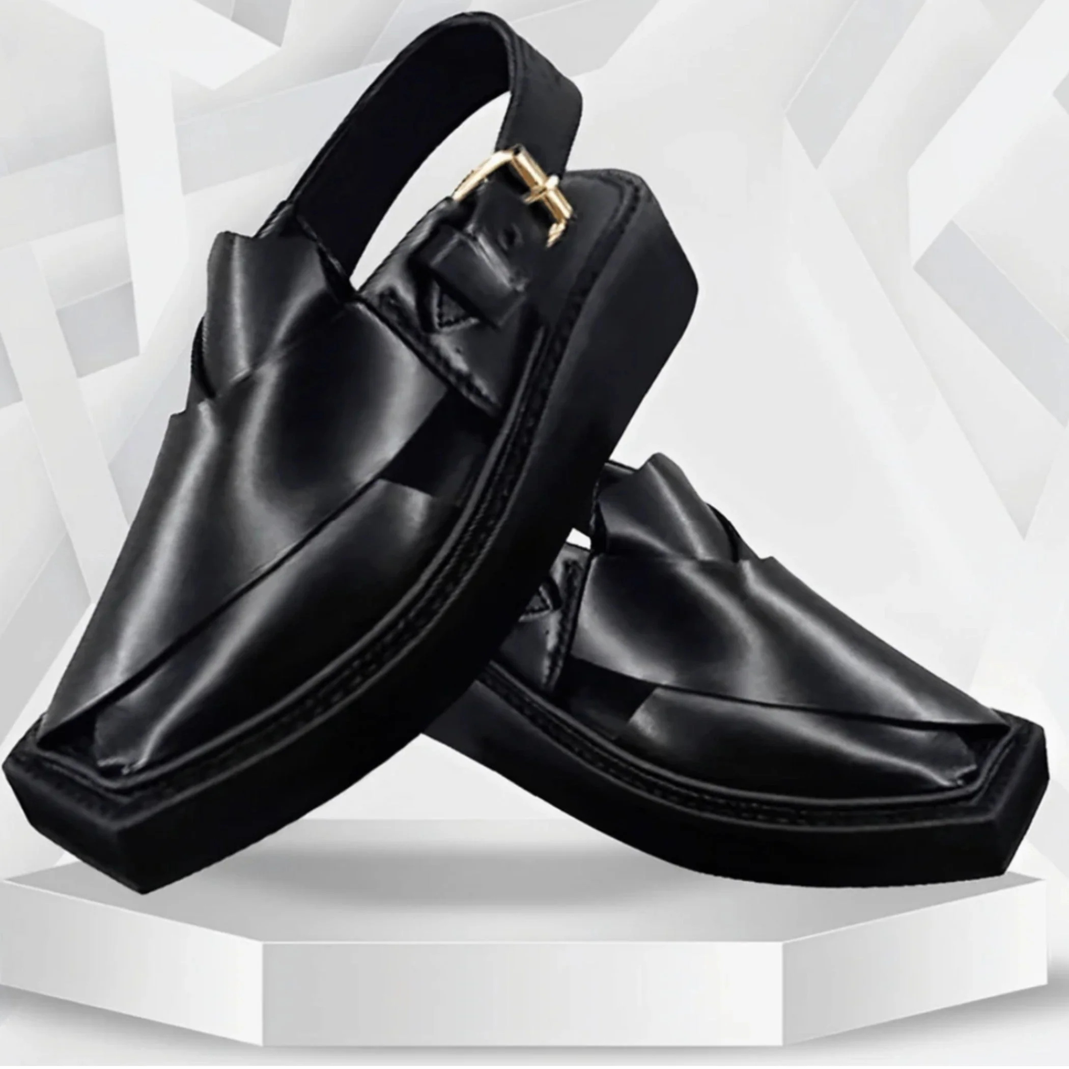 Kaptaan Chappal Special Black Leather - Imran Khan | Namak Mandi Peshawari Chapal 3 Kaptaan Chappal Special Black Leather - Imran Khan | Namak Mandi Peshawari Chapal
