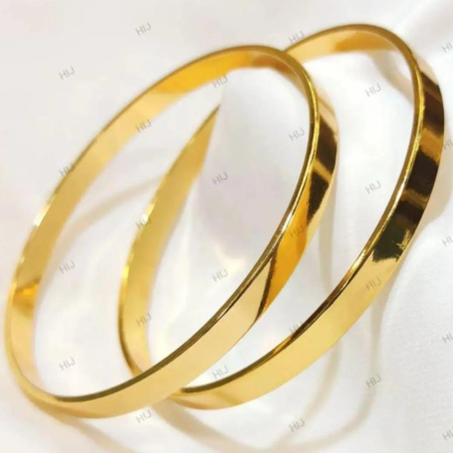 Golden Stainless Steel Bangles Pair