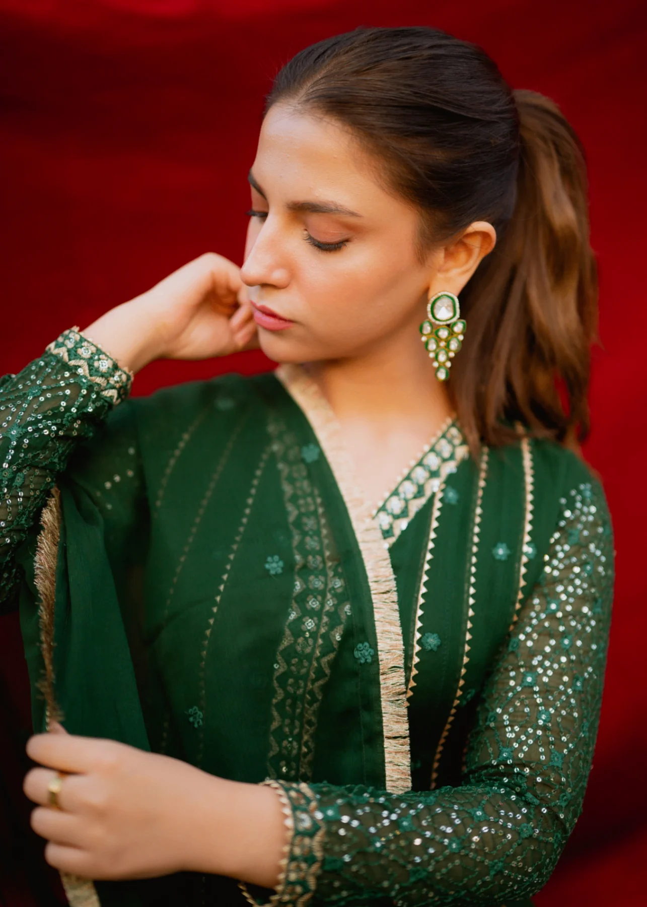 Kashish Kaai Green 3 pieces