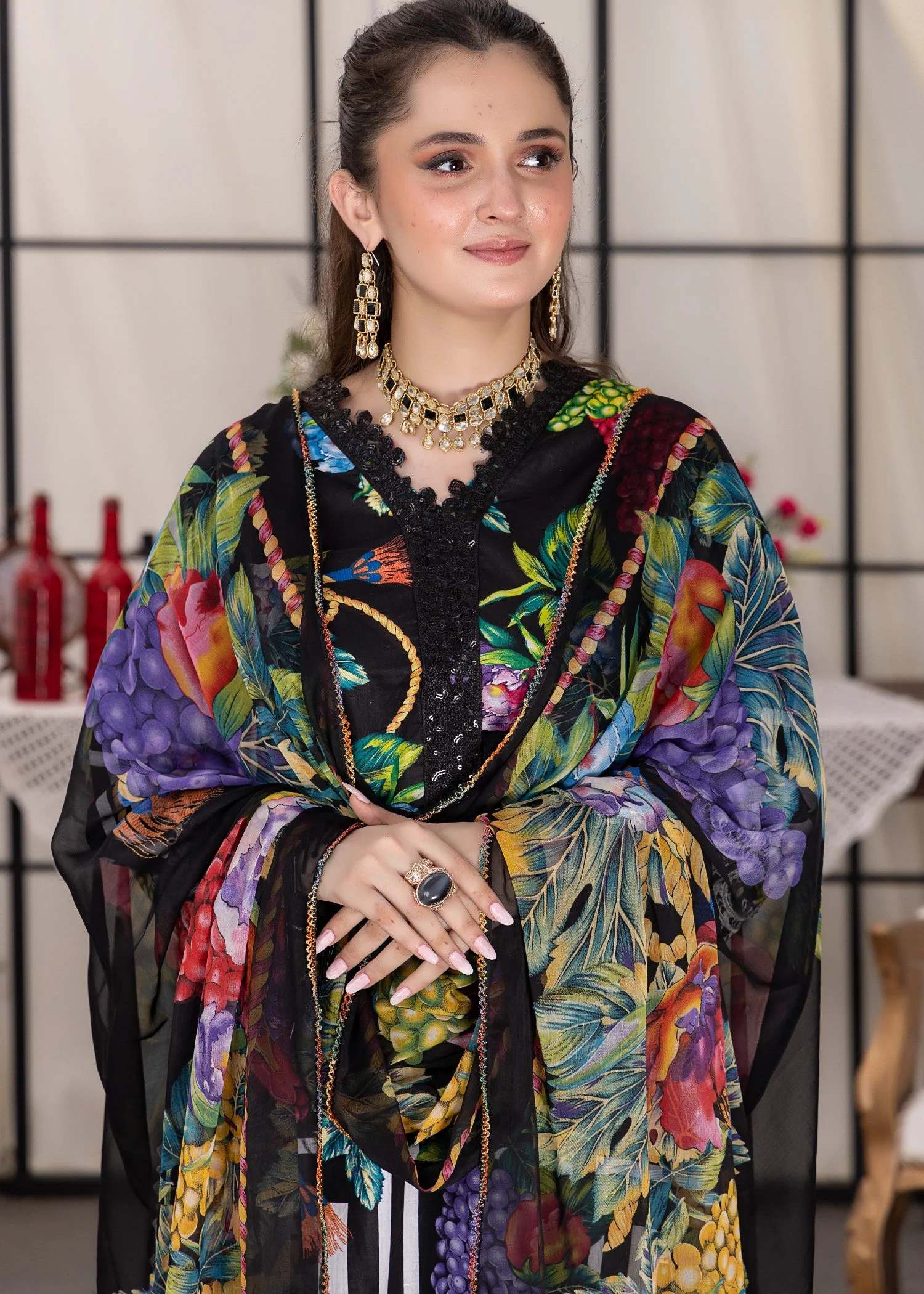 3 Piece Unstitched Printed Lawn Suit | NJ-2108-B 4 3 Piece Unstitched Printed Lawn Suit | NJ-2108-B