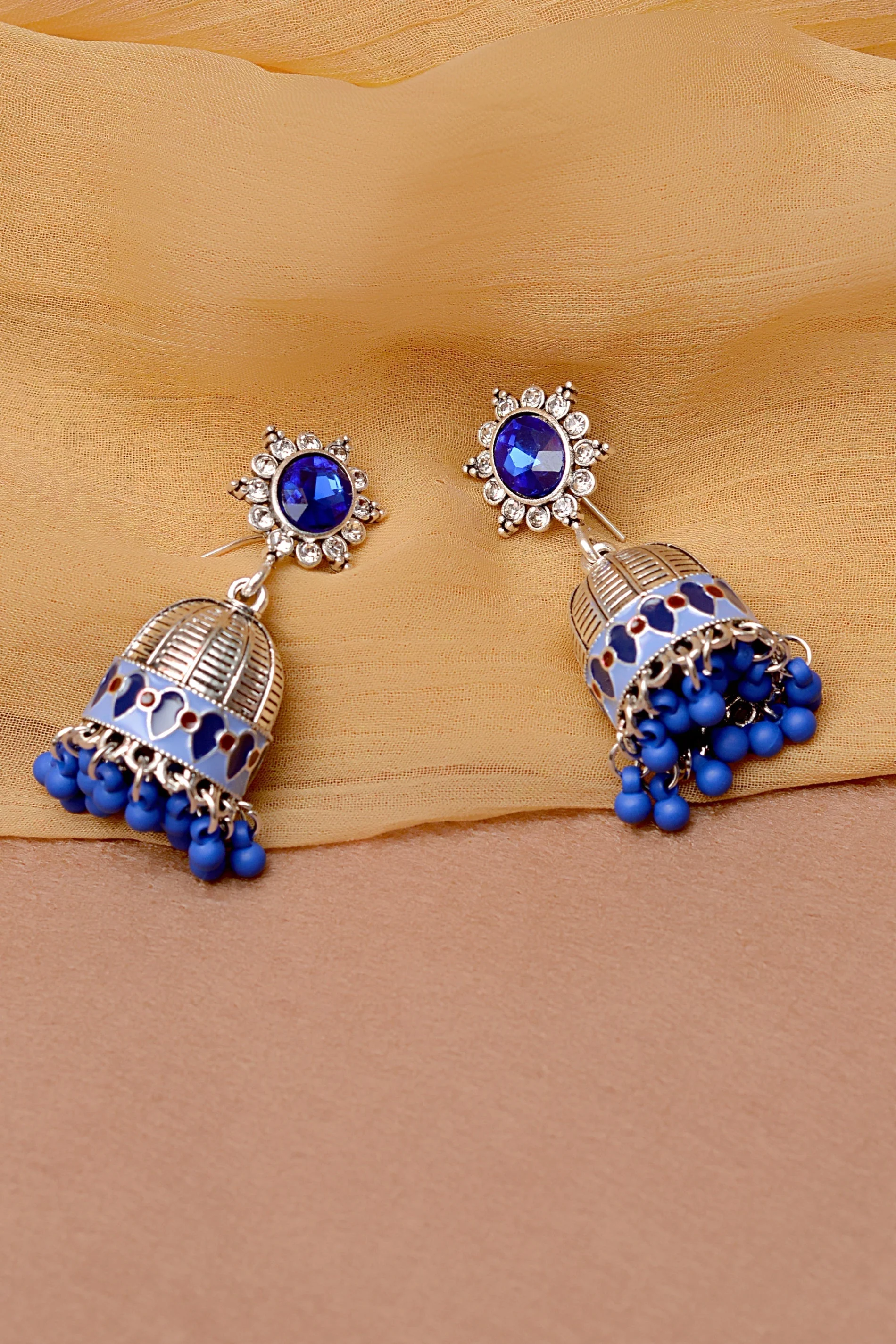 Daily Wear Blue Earrings 113077ESUN