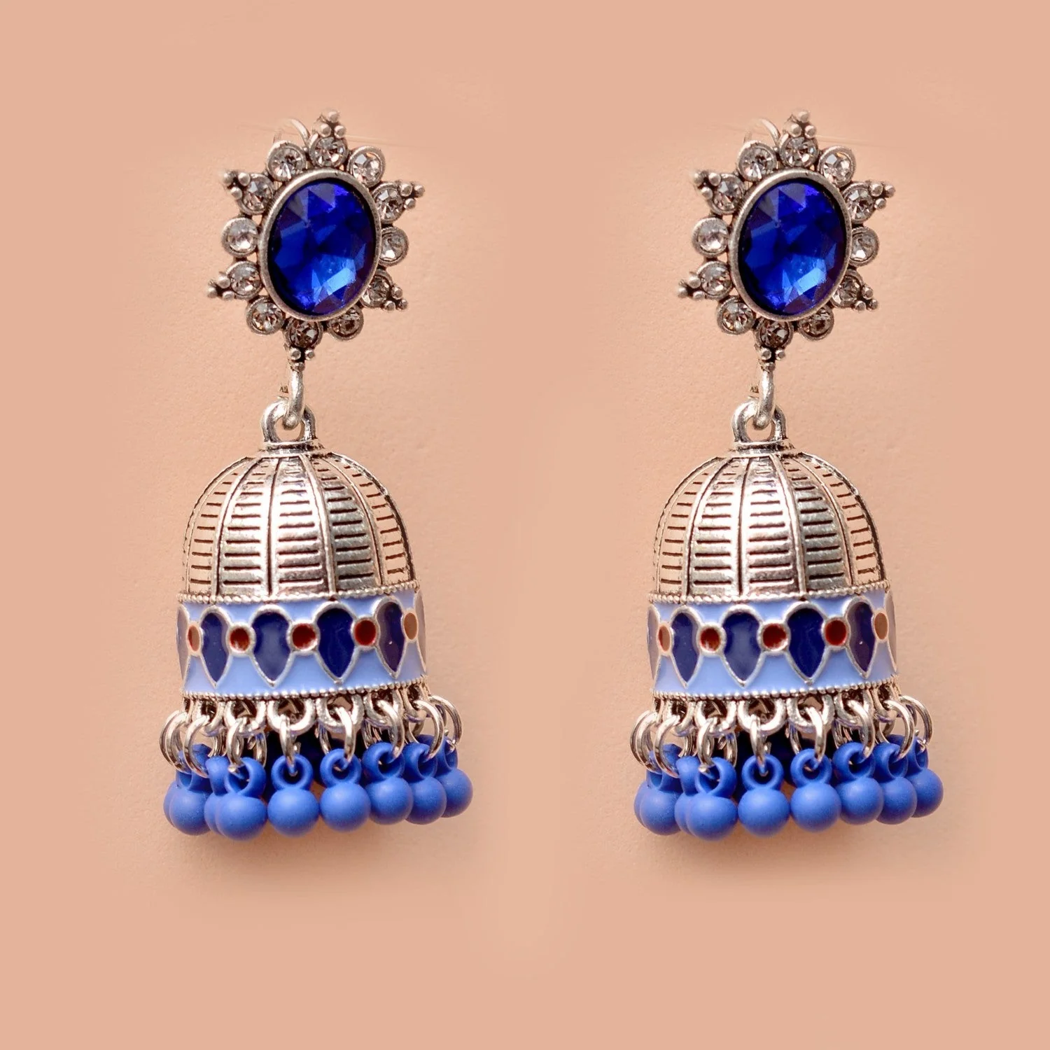 Daily Wear Blue Earrings 113077ESUN
