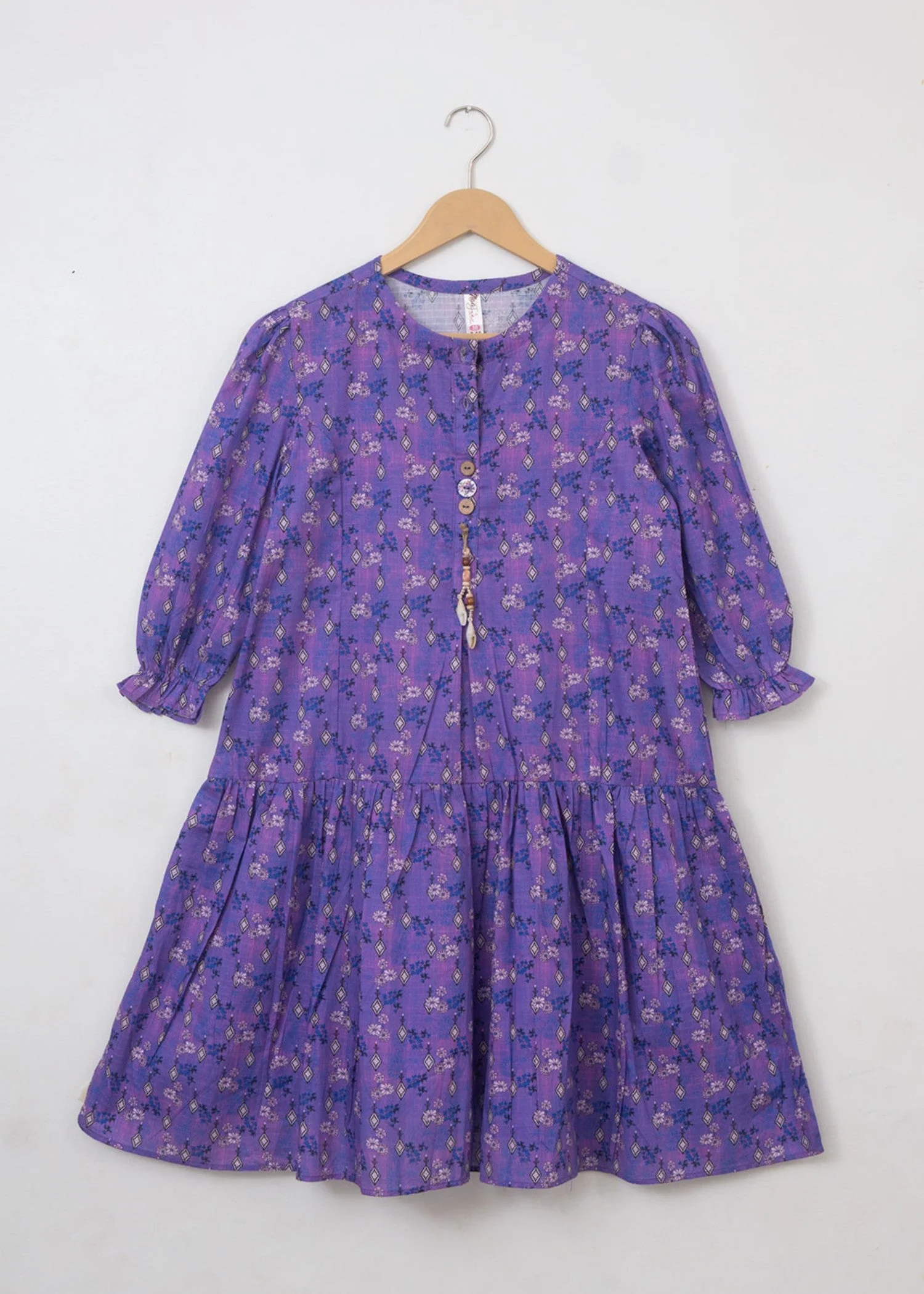 Printed Cotton Jacquard Maxi