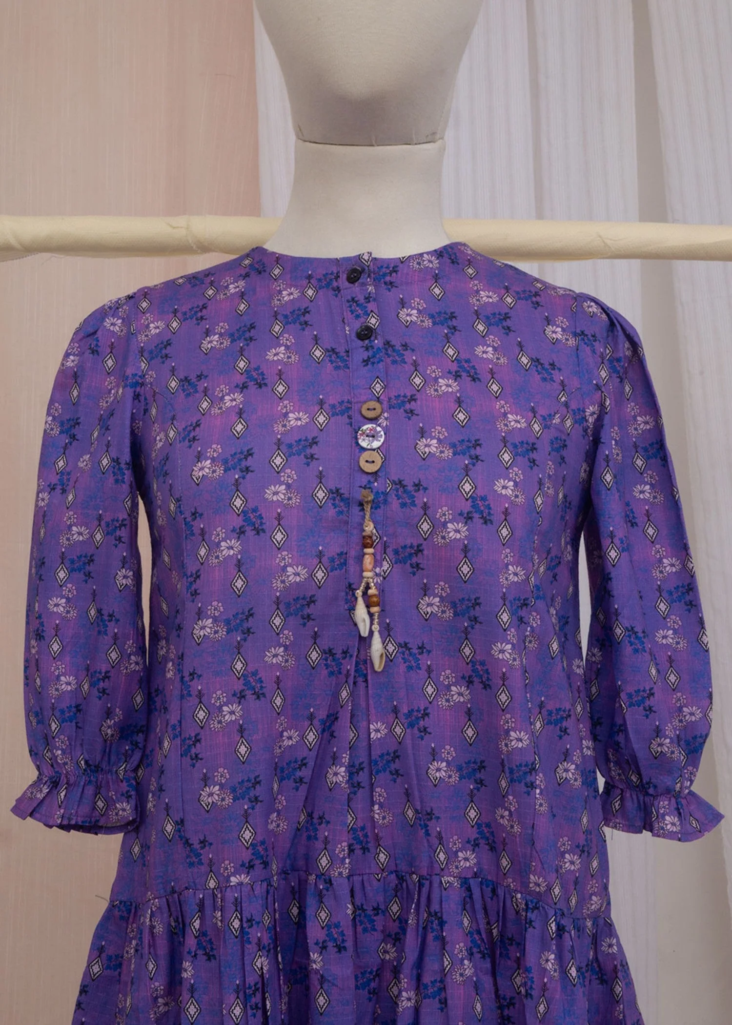 Printed Cotton Jacquard Maxi