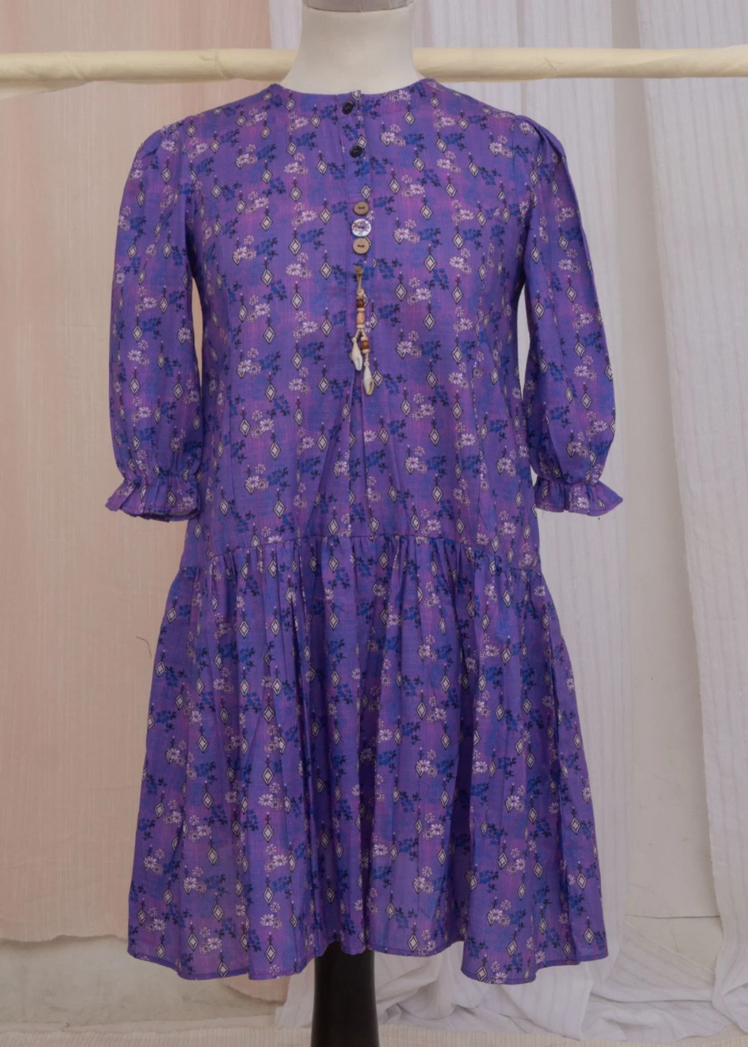 Printed Cotton Jacquard Maxi