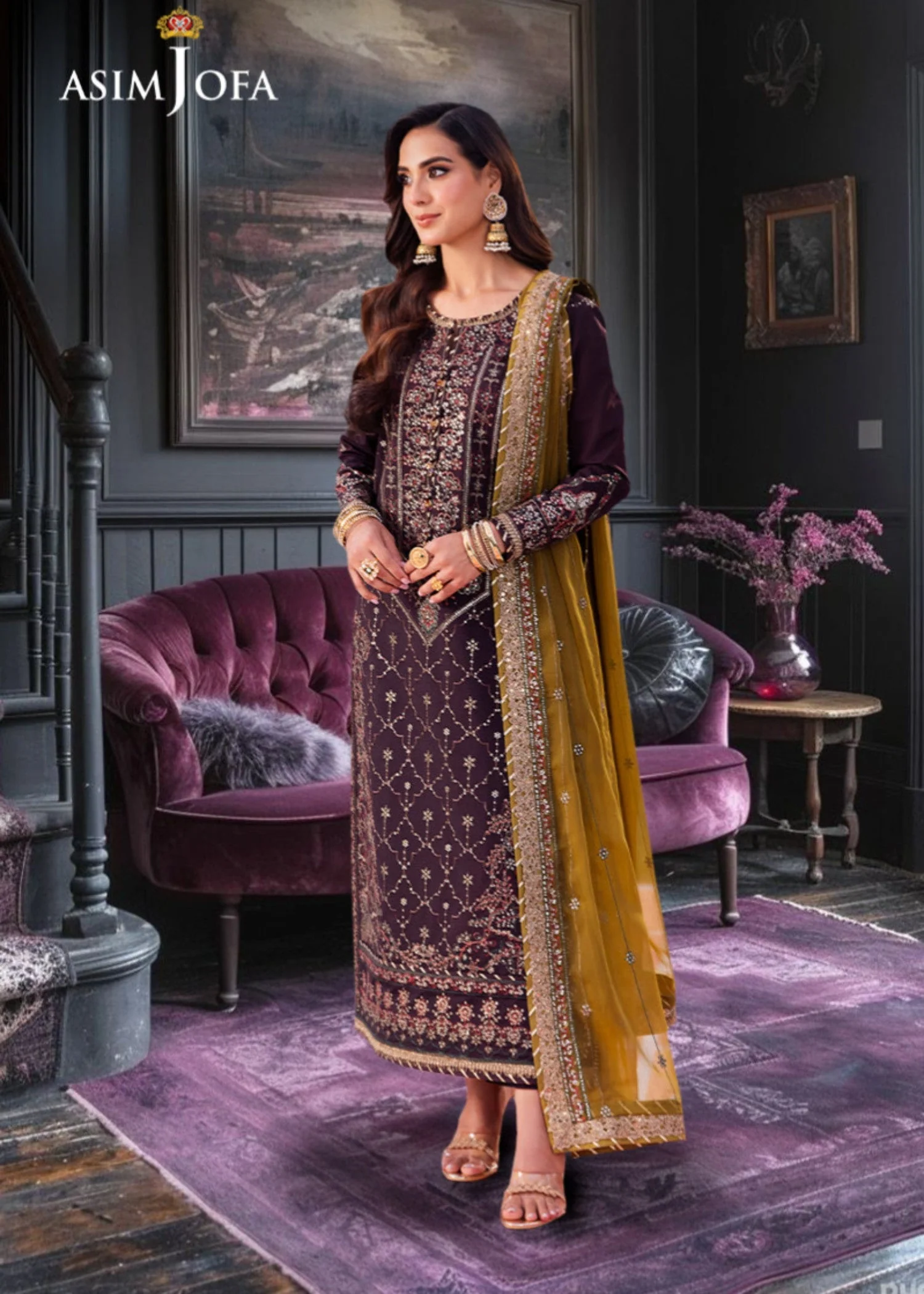 AJMJ-11 EMBROIDERED PAPER COTTON 3 PCS