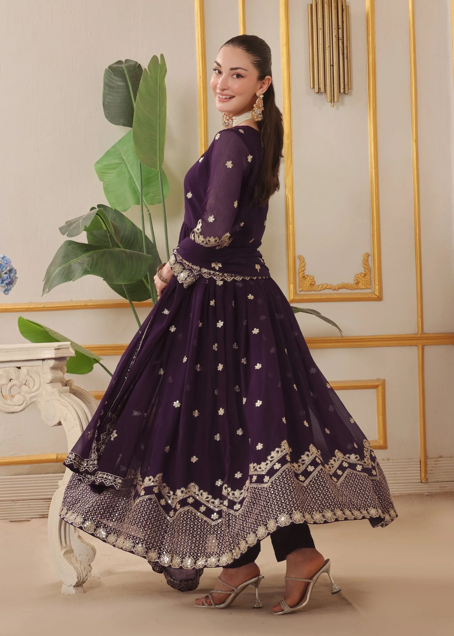 Dhanak Purple 3 Pieces