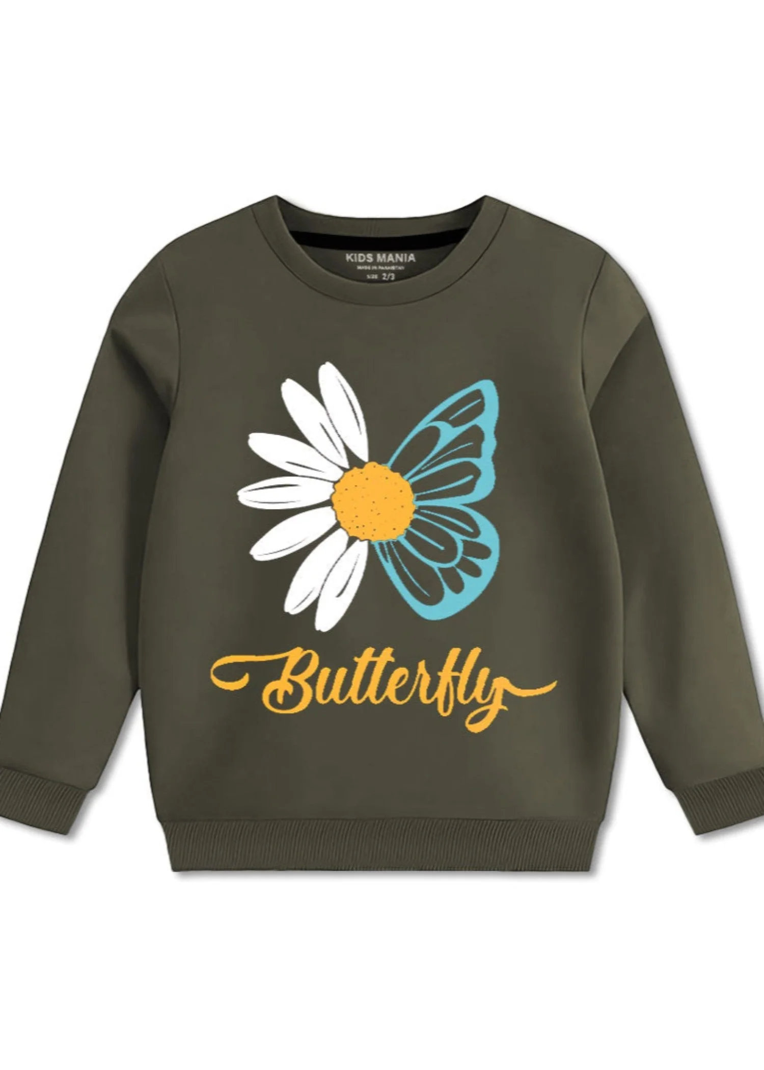 Warm & Stylish Butterfly Winter Fleece Sweatshirt for Girls