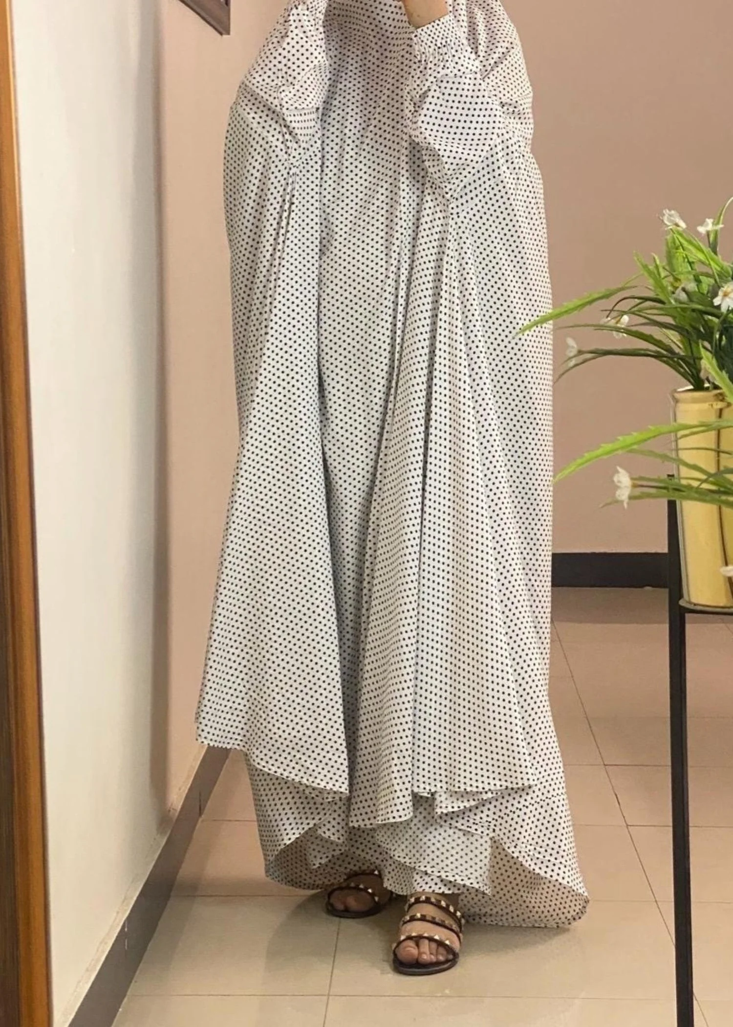 Namaz Chadar With Sleeves - Polka Dots