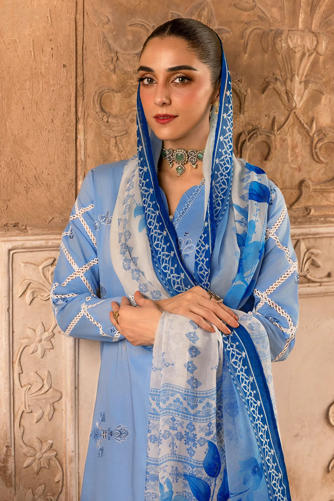 3 Piece - Premium Embroidered Luxury Lawn - 571 3 3 Piece - Premium Embroidered Luxury Lawn - 571