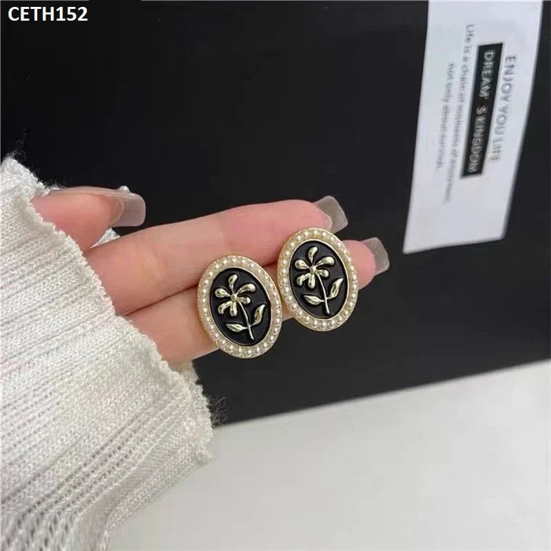 TJ-Wholesaler Oval Flower Tops Pair - CETH152