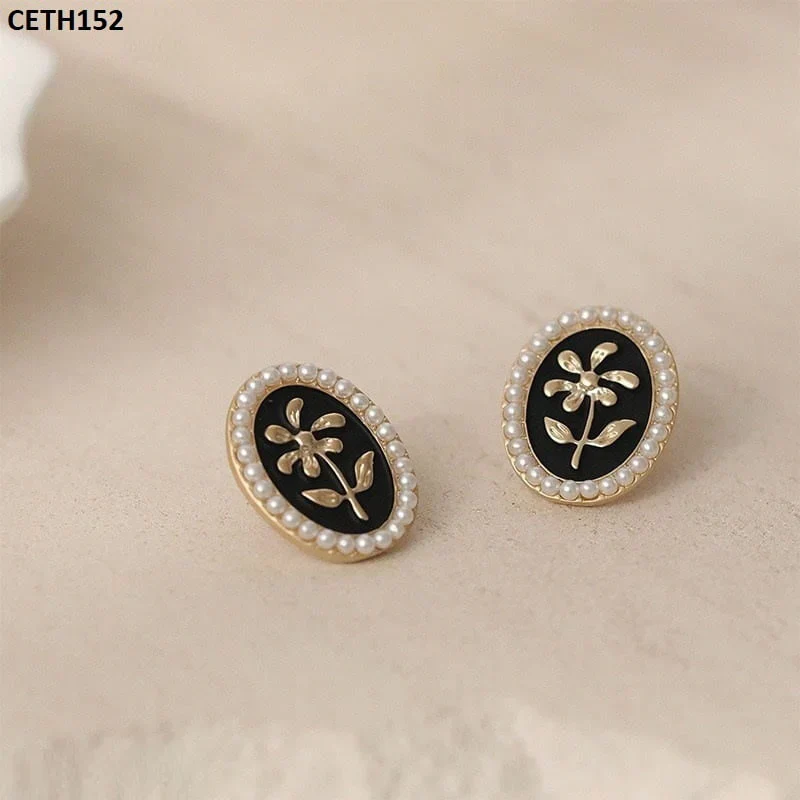 TJ-Wholesaler Oval Flower Tops Pair - CETH152