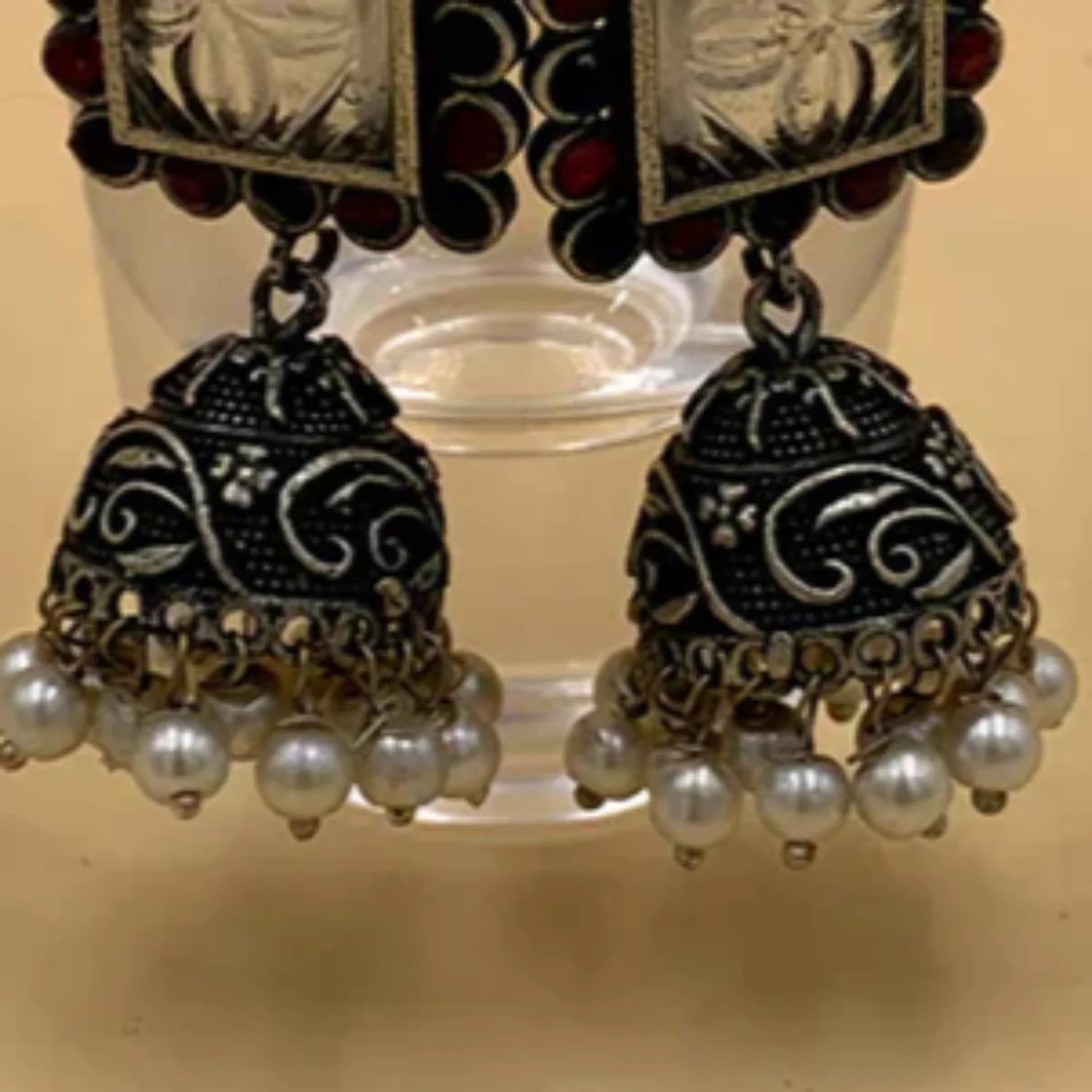 Chakor Multi Color Premium Oxidised Jhumki Earrings