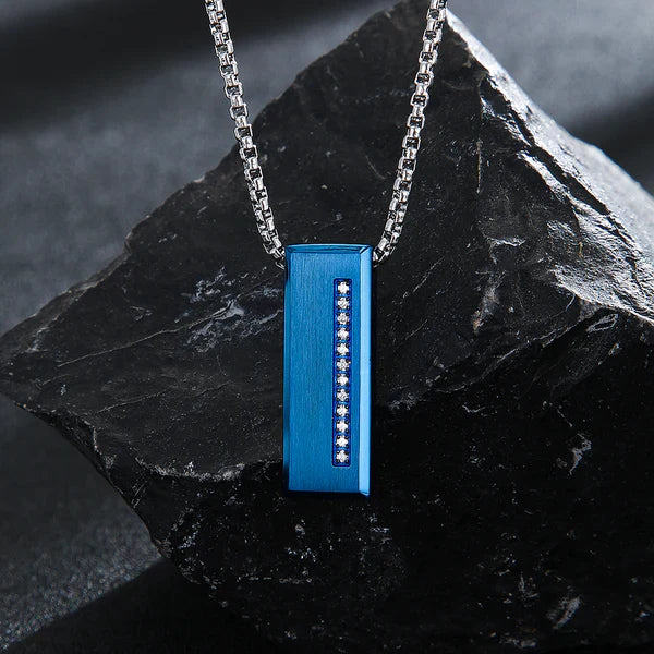 Poised Silver Dotted Sapphire Montana Locket