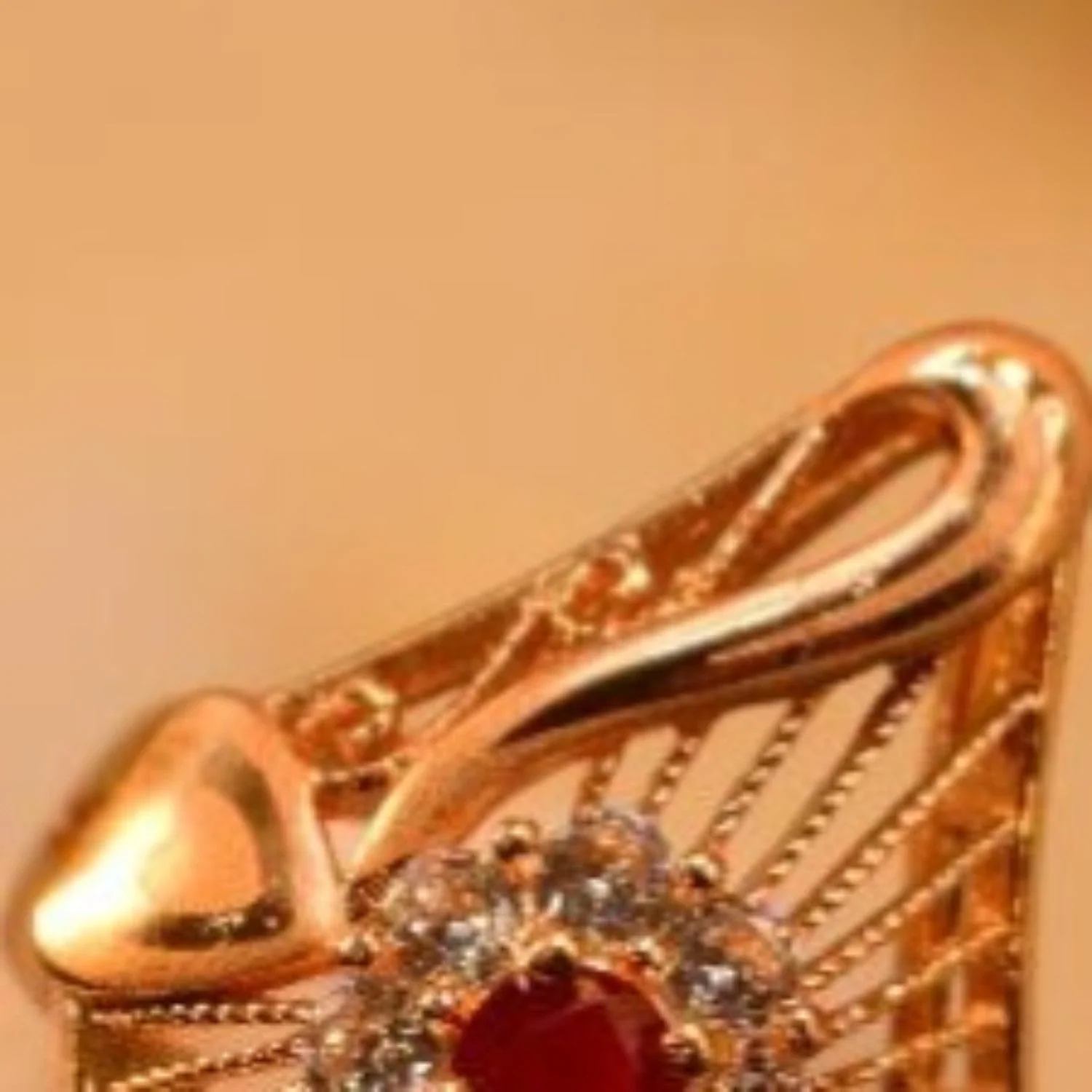 Luminous Design Real Stones Gold Plated Ring