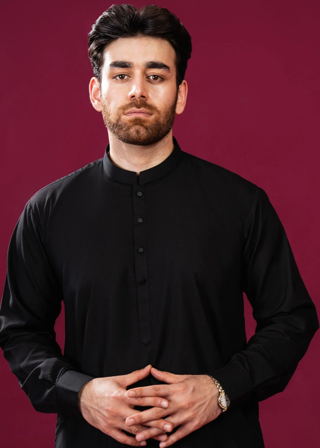 Crow Black Kurta Trouser/Shalwar - Men 6 Crow Black Kurta Trouser/Shalwar - Men