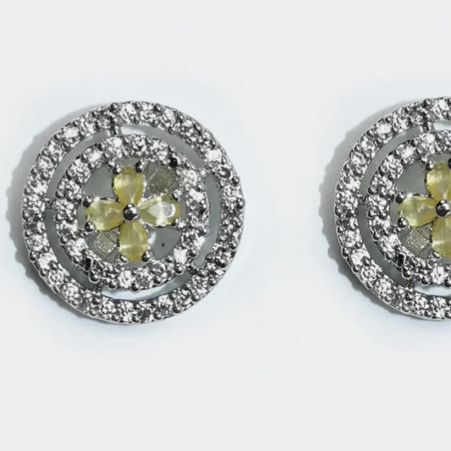 Circle Zircon Earrings