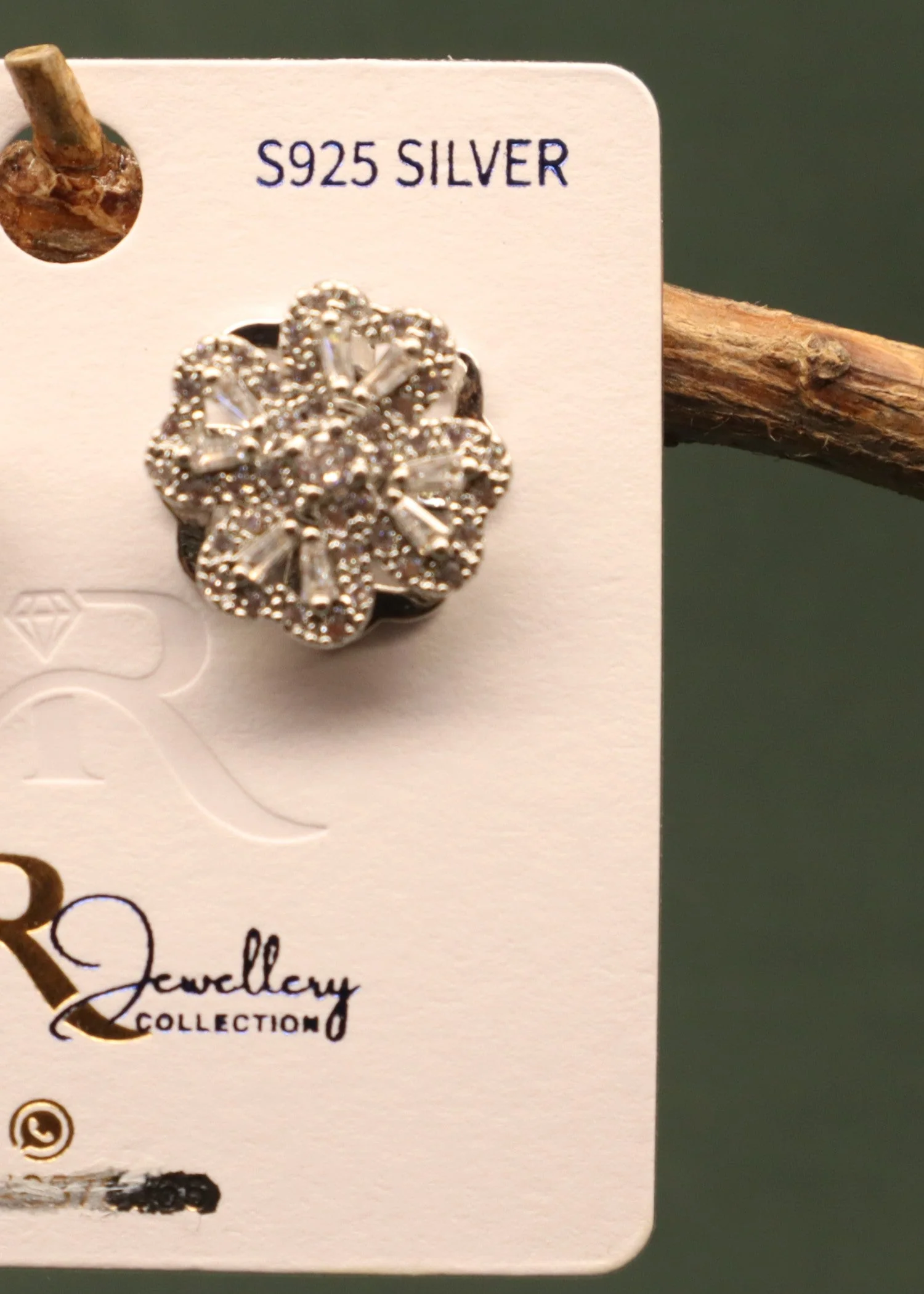 Mr.RJ | PA - silver floral studs silver coated