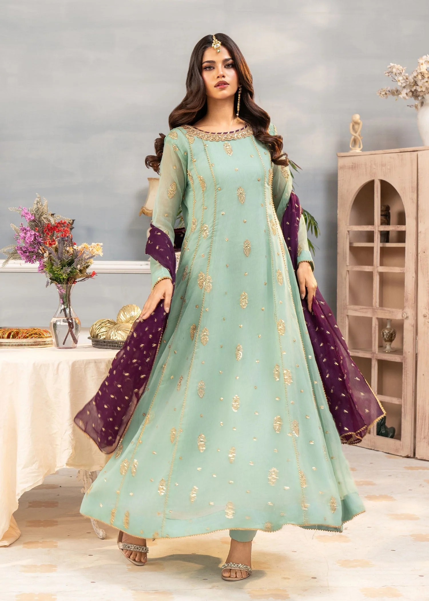 Gulnaar- Pastel Green