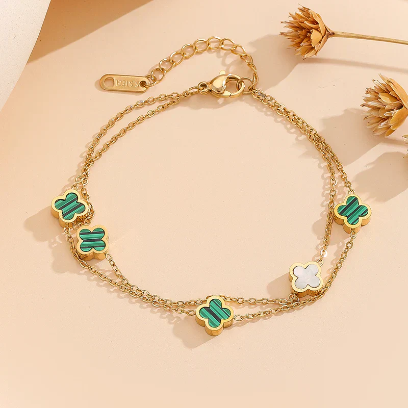 Dainty Multi Clover bracelet
