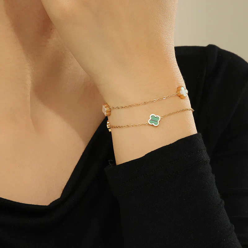 Dainty Multi Clover bracelet 2 Dainty Multi Clover bracelet